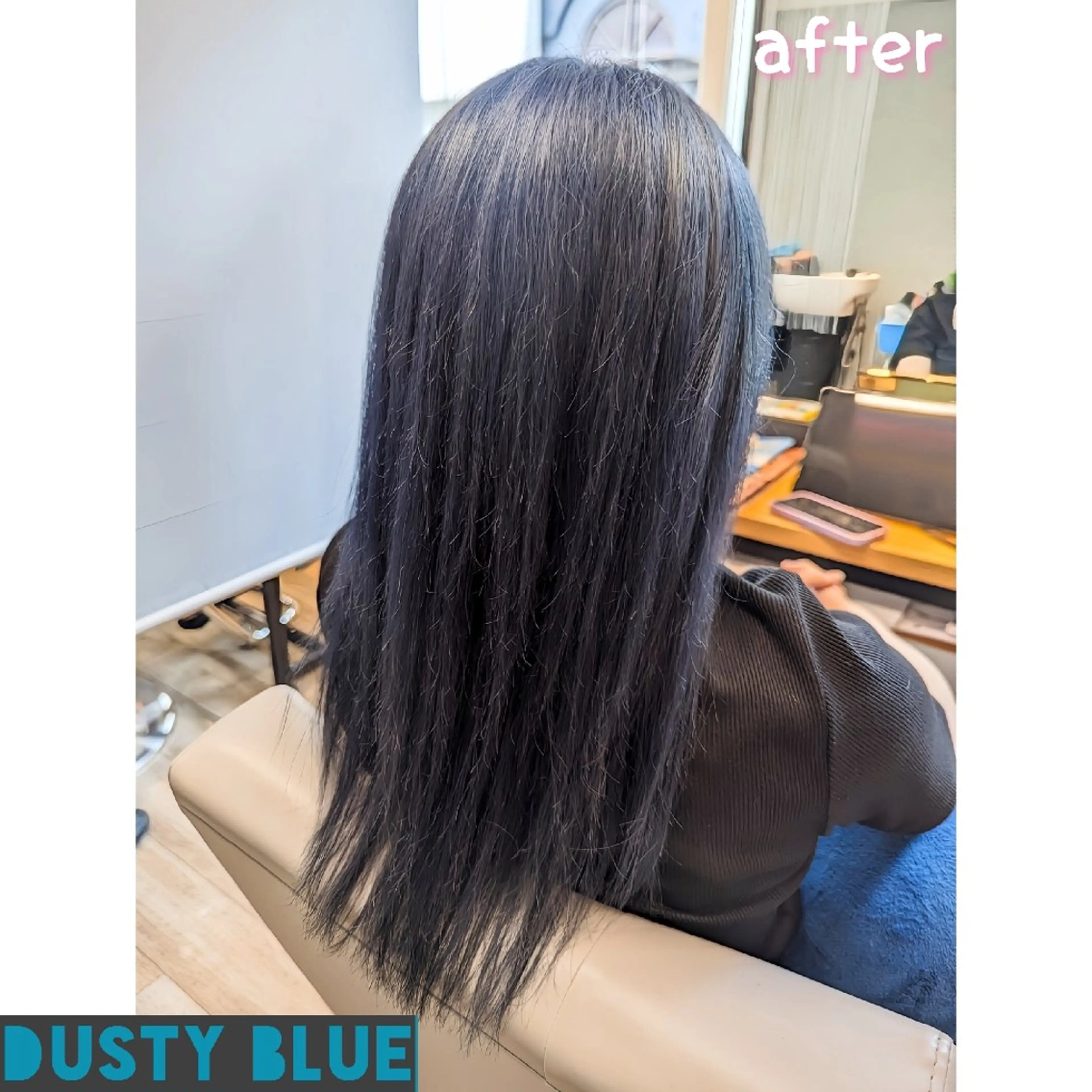 ロング カラー ブリーチ ブルーカラー ヘアカラー トリートメント Kokeshi/美髪 /脱毛/ヘッドスパのヘアスタイル