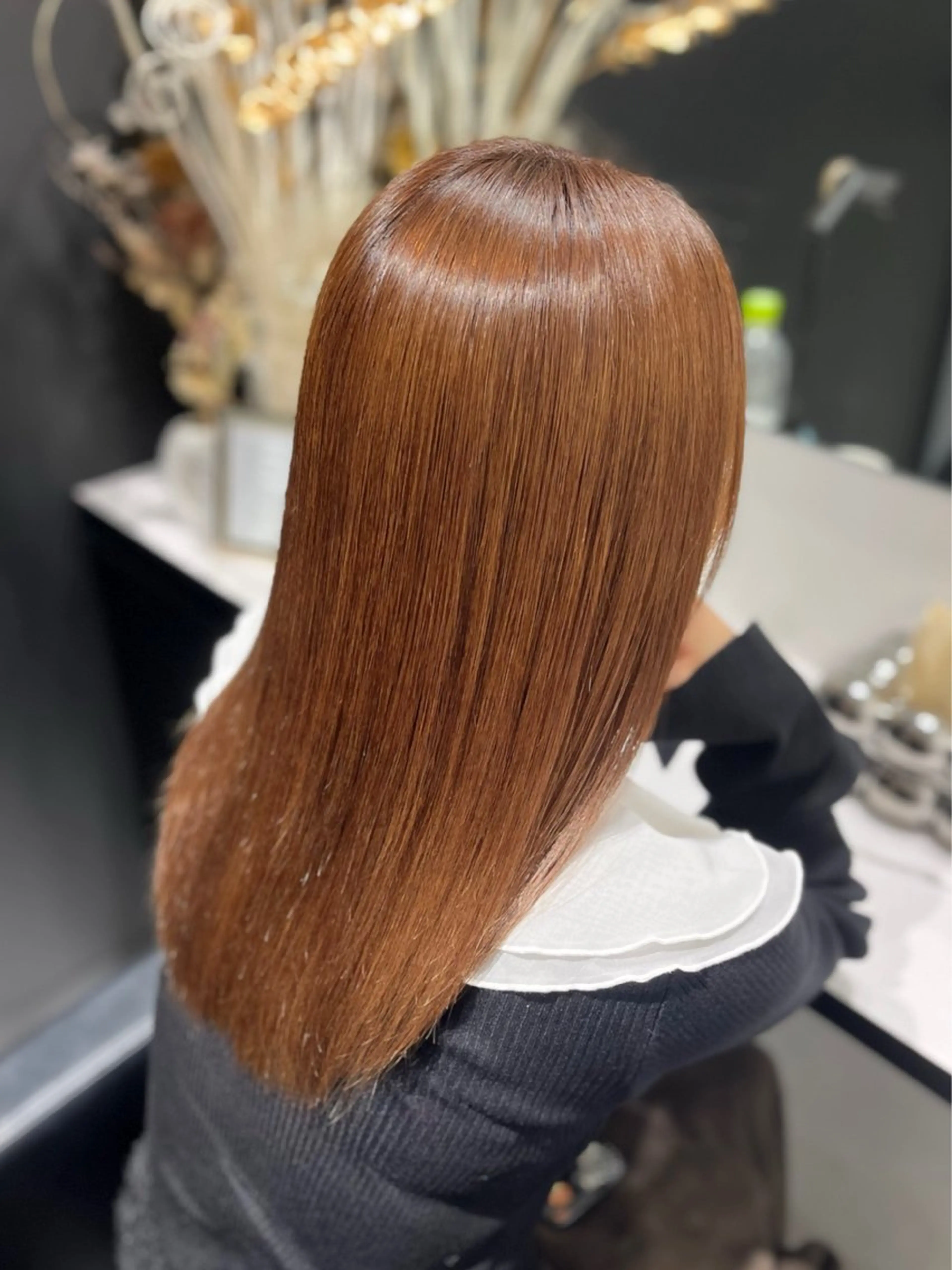 ロング パーマ 縮毛矯正 トリートメント 髪質改善/縮毛矯正 艶カラー/珠聡のヘアスタイル