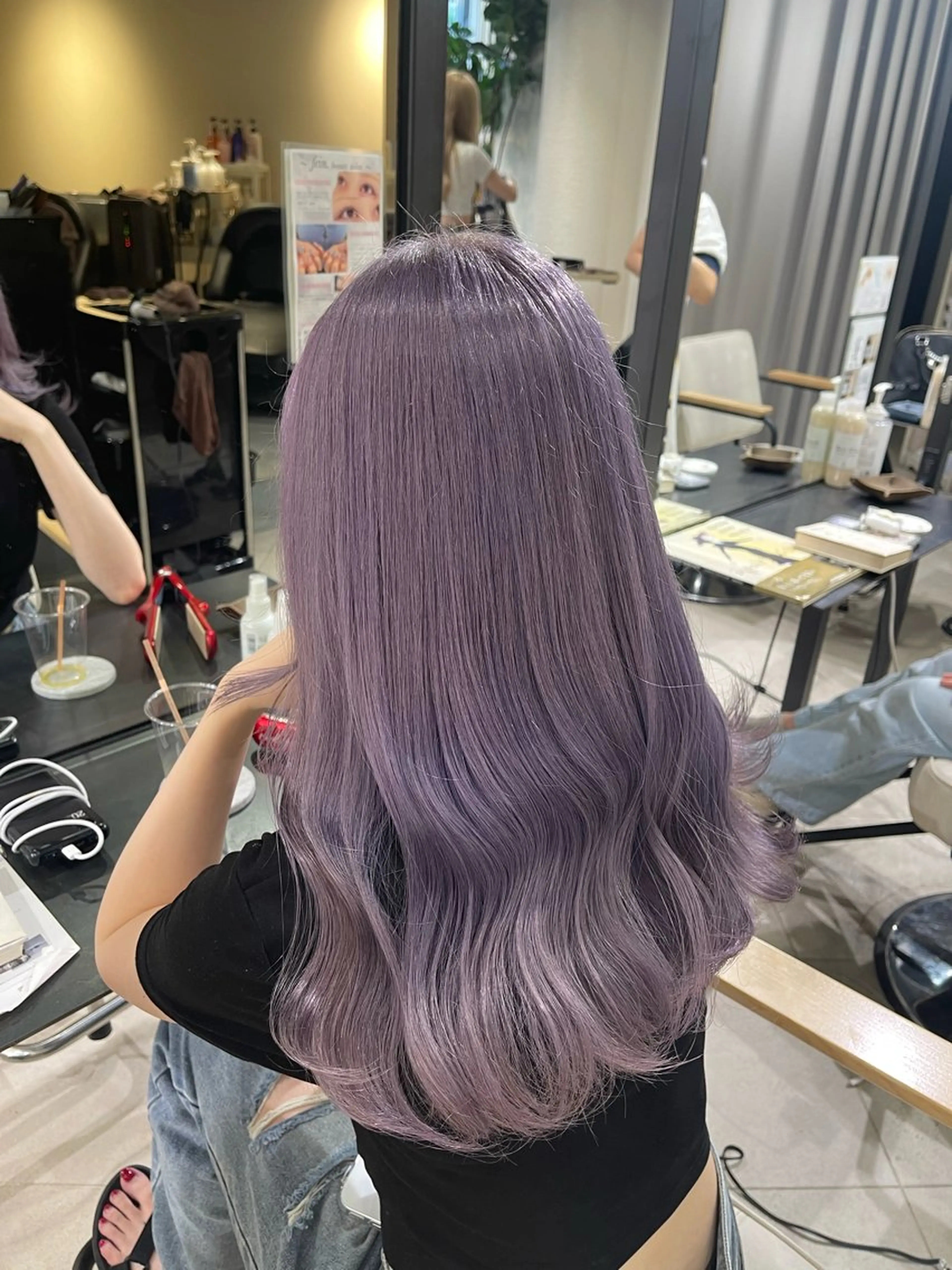 ロング ヘアカラー ブリーチ🔥ベージュ /グレー/daikiのヘアスタイル