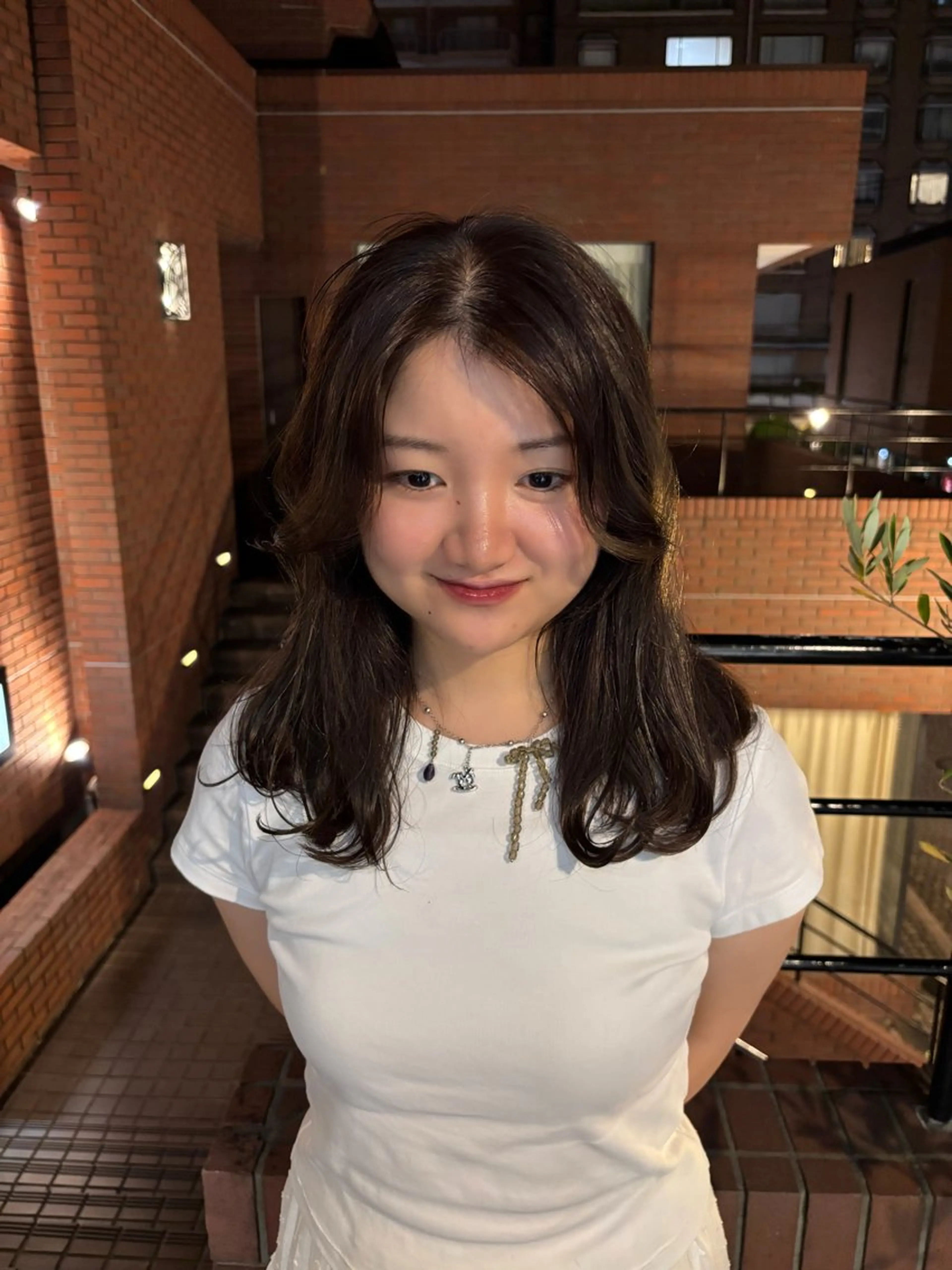 ミディアム ハイライト ハイトーン/ ハイライト真柚🍨のヘアスタイル