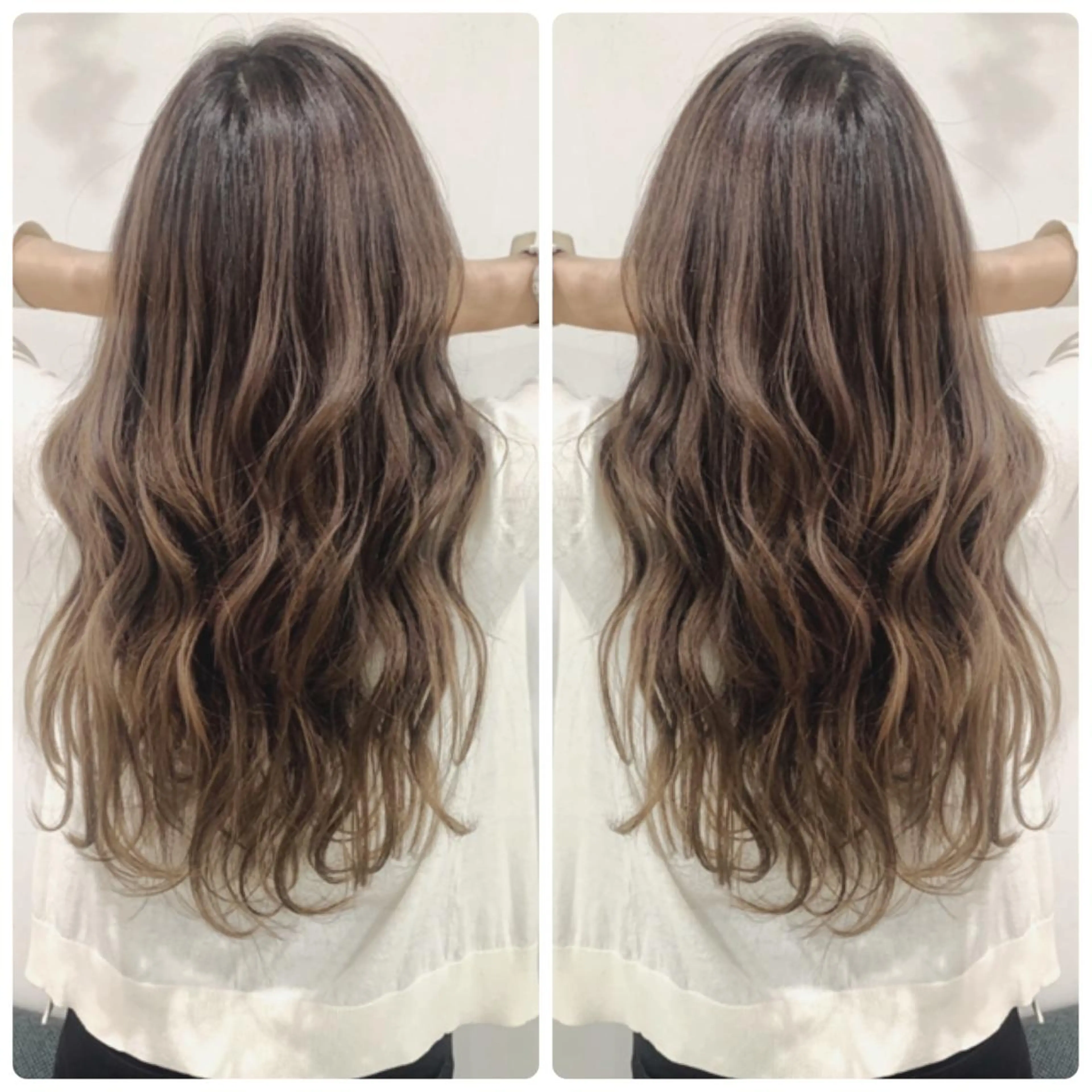 ロング カラー カット ヘアカラー 京都大人女性ショート 徒歩1分/秋山のヘアスタイル