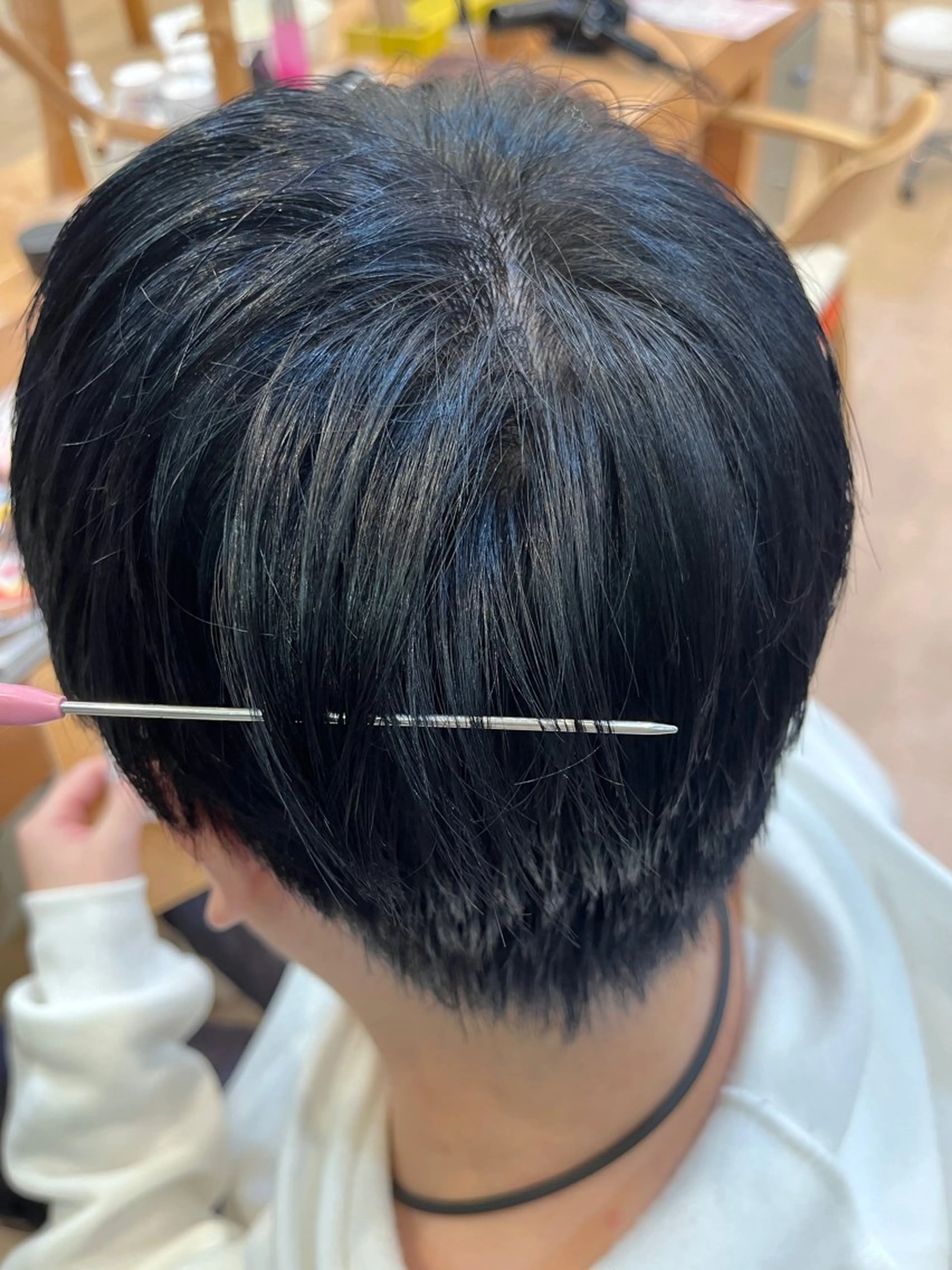 カラー メンズ 黒髪 ブルーカラー ブルーブラック 💠つたふうか/ 韓国/メンズヘア💠のヘアスタイル