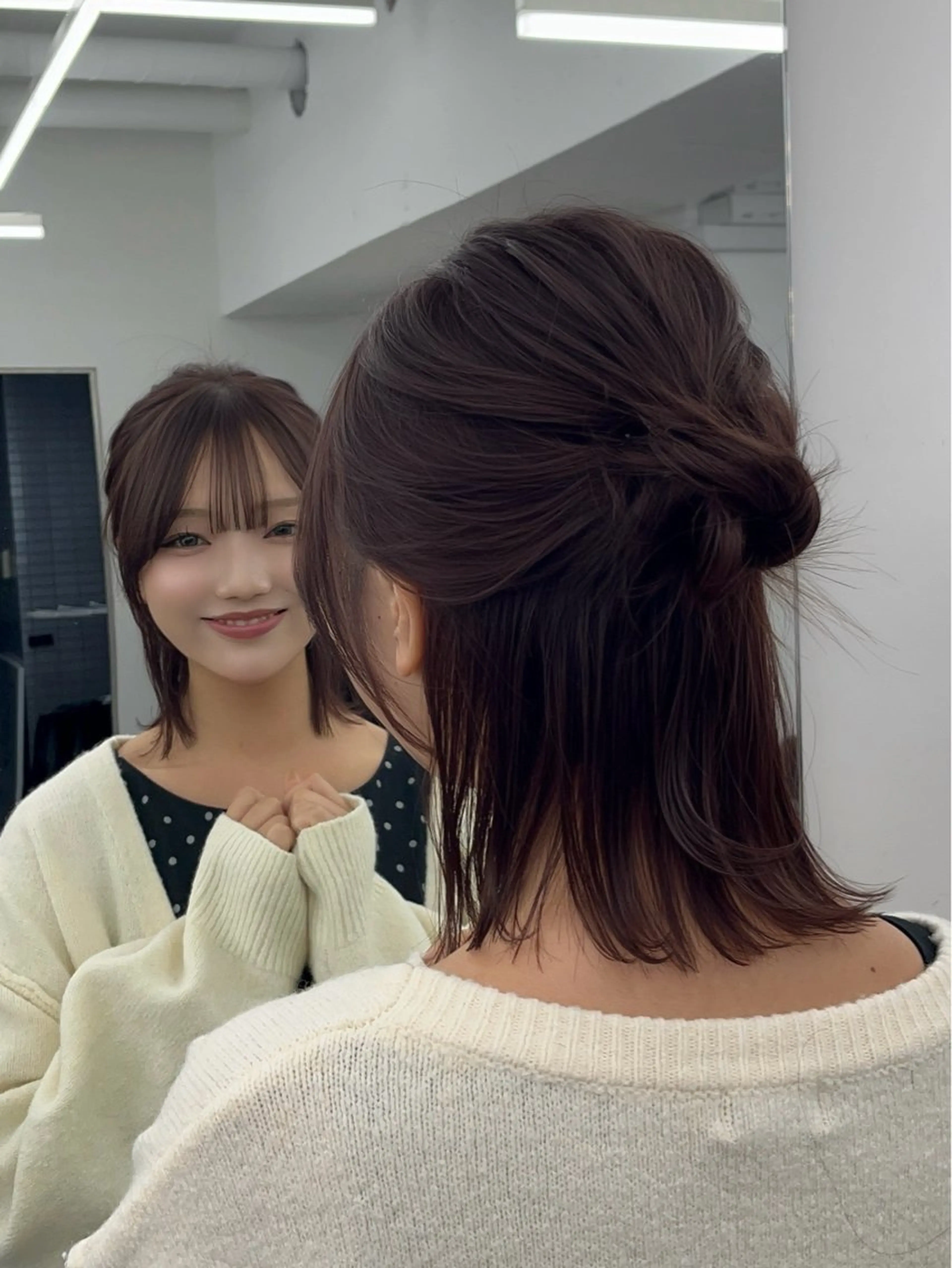 ミディアム ヘアアレンジ ヘアセット レイヤーカット顔周り /アレンジ伊藤彪真のヘアスタイル