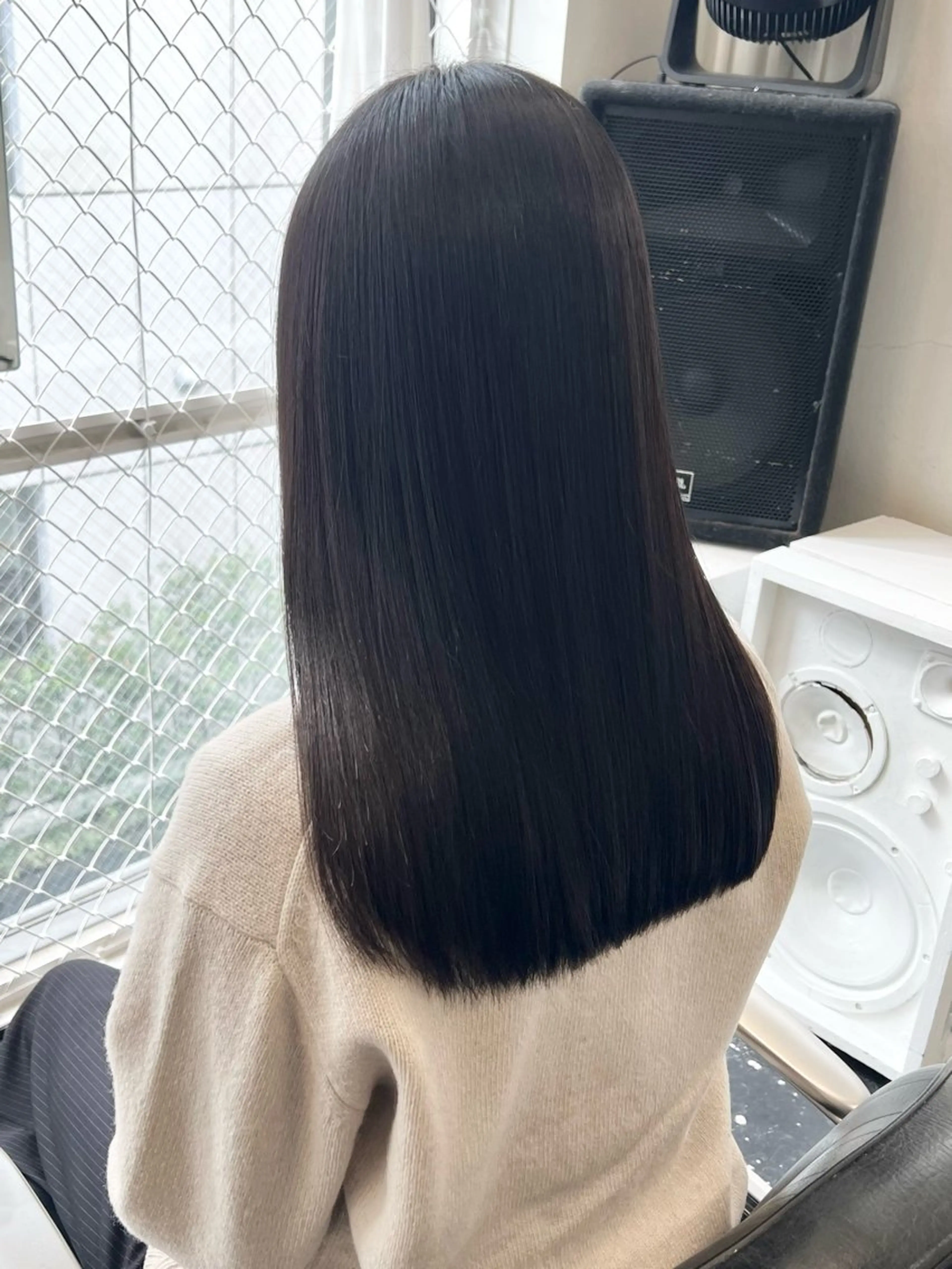 セミロング カラー 黒髪 ブルーカラー ブルーブラック ブラウンカラー ダークブラウン カット ヘアカラー トリートメント HARU//原宿🤍 リピート率NO.1のヘアスタイル