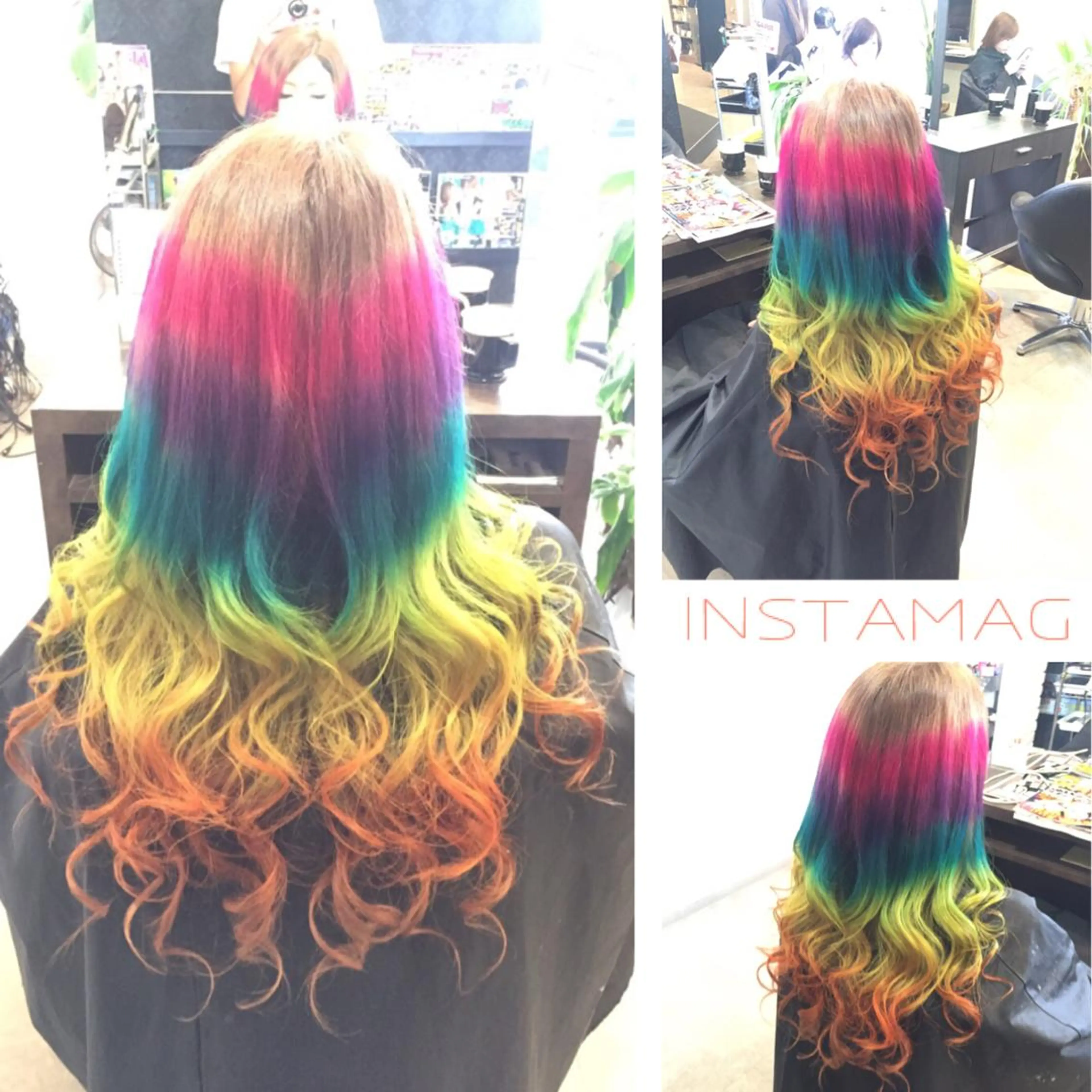 ロング カラー グラデーションカラー 💓シールエクステ ルミエールのヘアスタイル