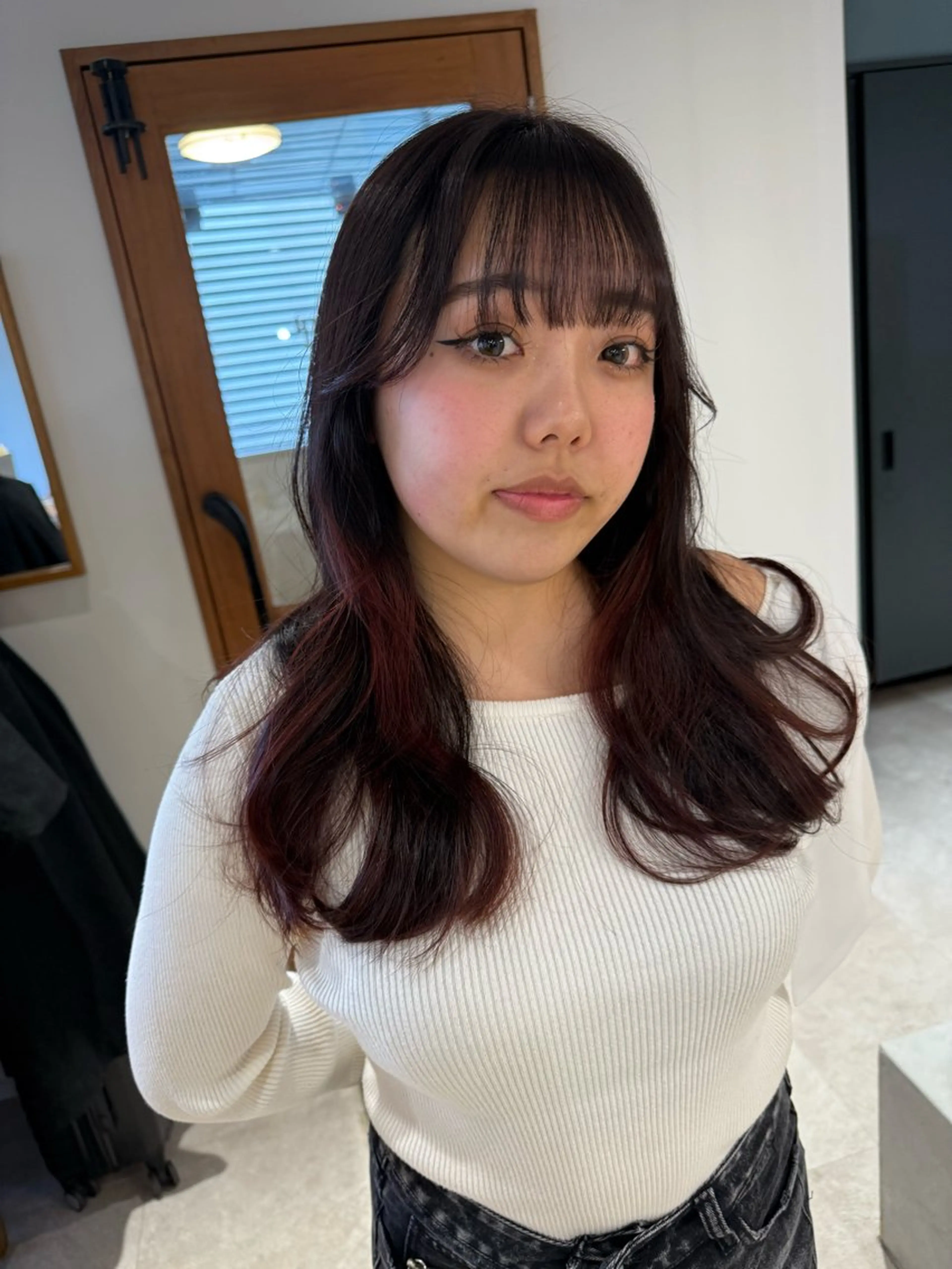 ロング カラー カット ヘアカラー トリートメント 岡本 太陽☀️のヘアスタイル