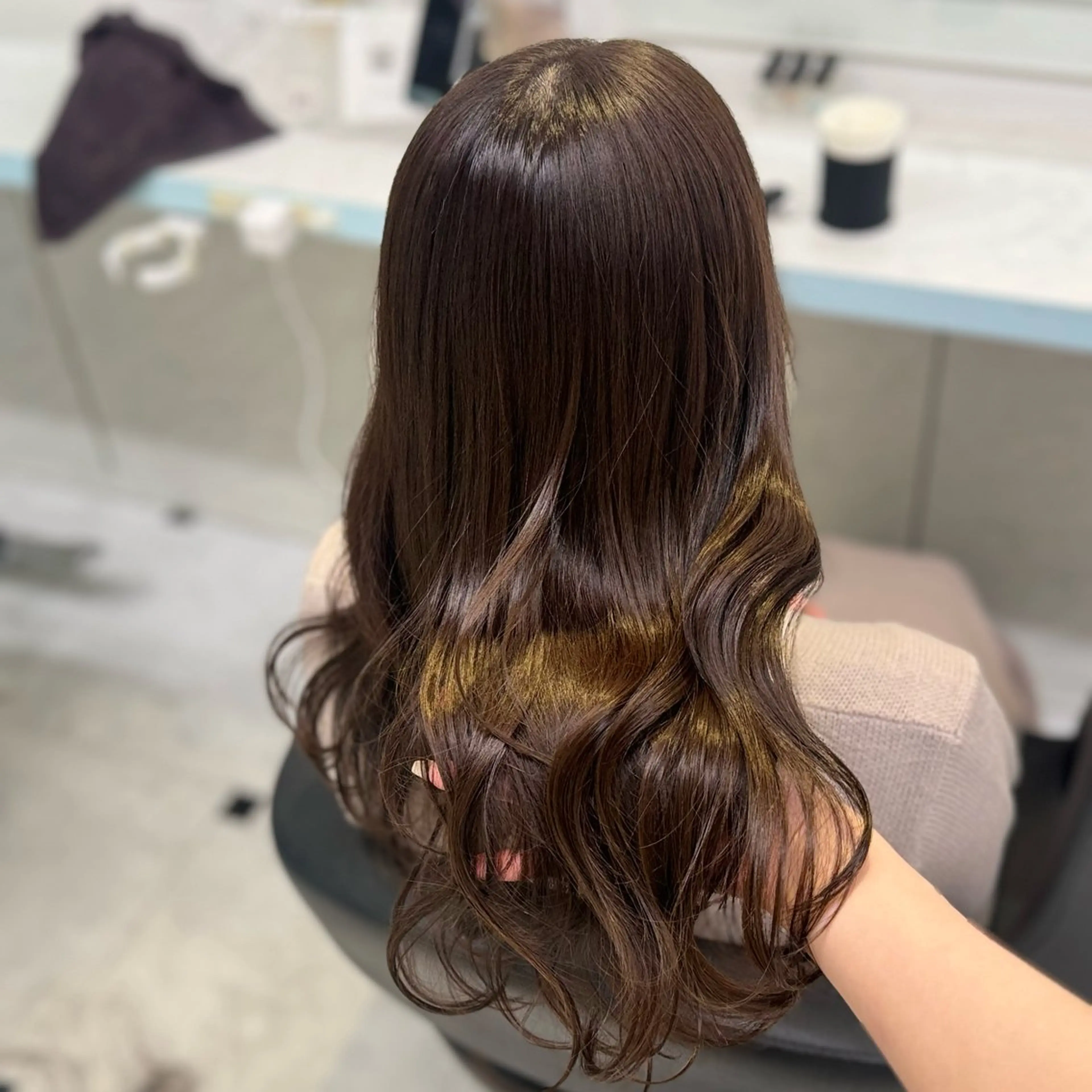 ロング カラー カット ヘアカラー トリートメント ヘッドスパ ヘアセット 暖色🩷透明感カラー ♡Maika♡のヘアスタイル