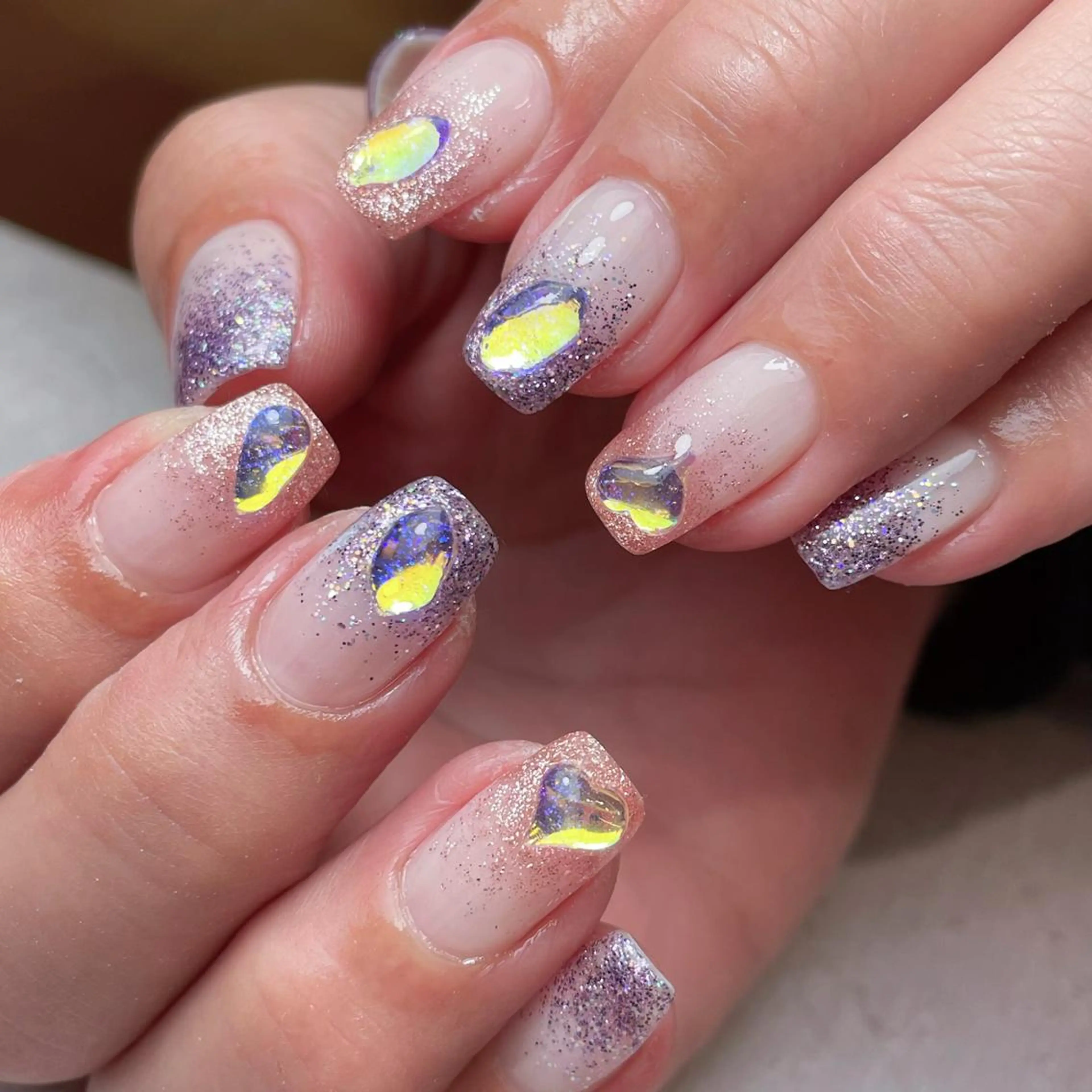 ネイル グラデーション ラメ(グリッター) ラメグラデーション ハンドネイル nail&eyelash mate所属・京都/東向日/桂 ayumiのネイルデザイン