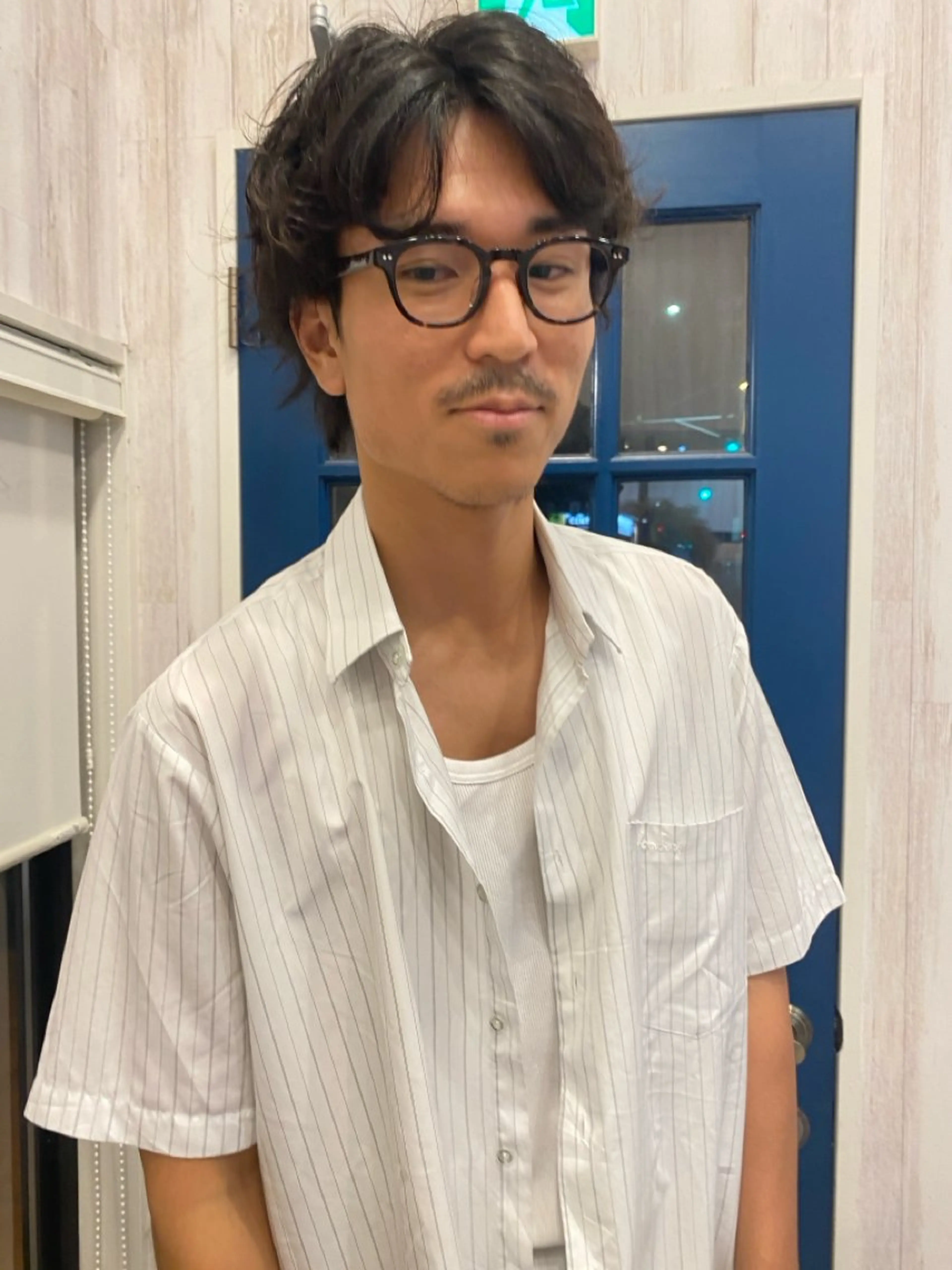 ミディアム パーマ メンズ HYO/藤沢/ パーマヘアのヘアスタイル