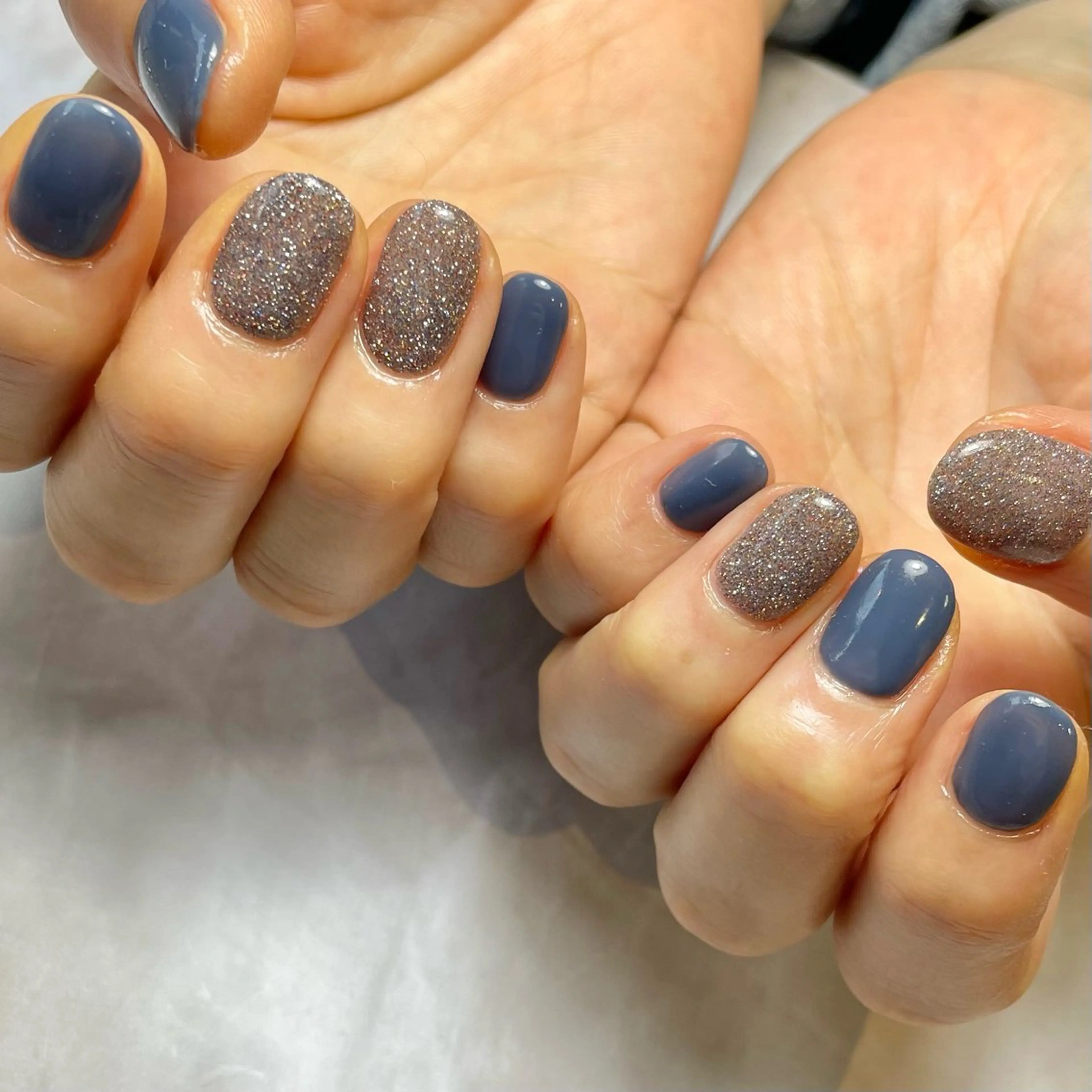 ネイル ブルー ハンドネイル Reflection marikoのネイルデザイン