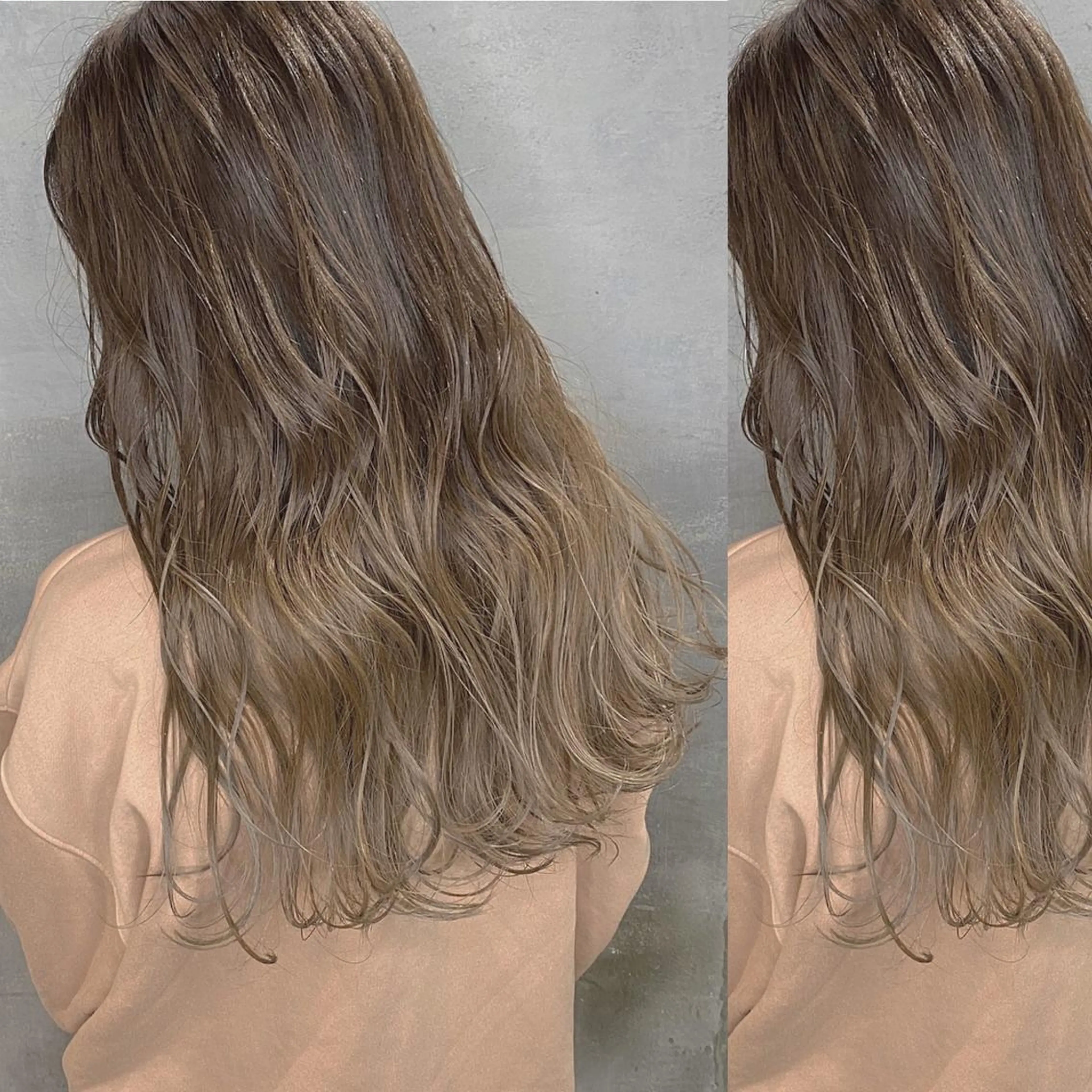 ロング カラー ベージュカラー ブリーチ グラデーションカラー ハイライトカラー ハイライト CLUTCH天王寺 西藤遥河のヘアスタイル