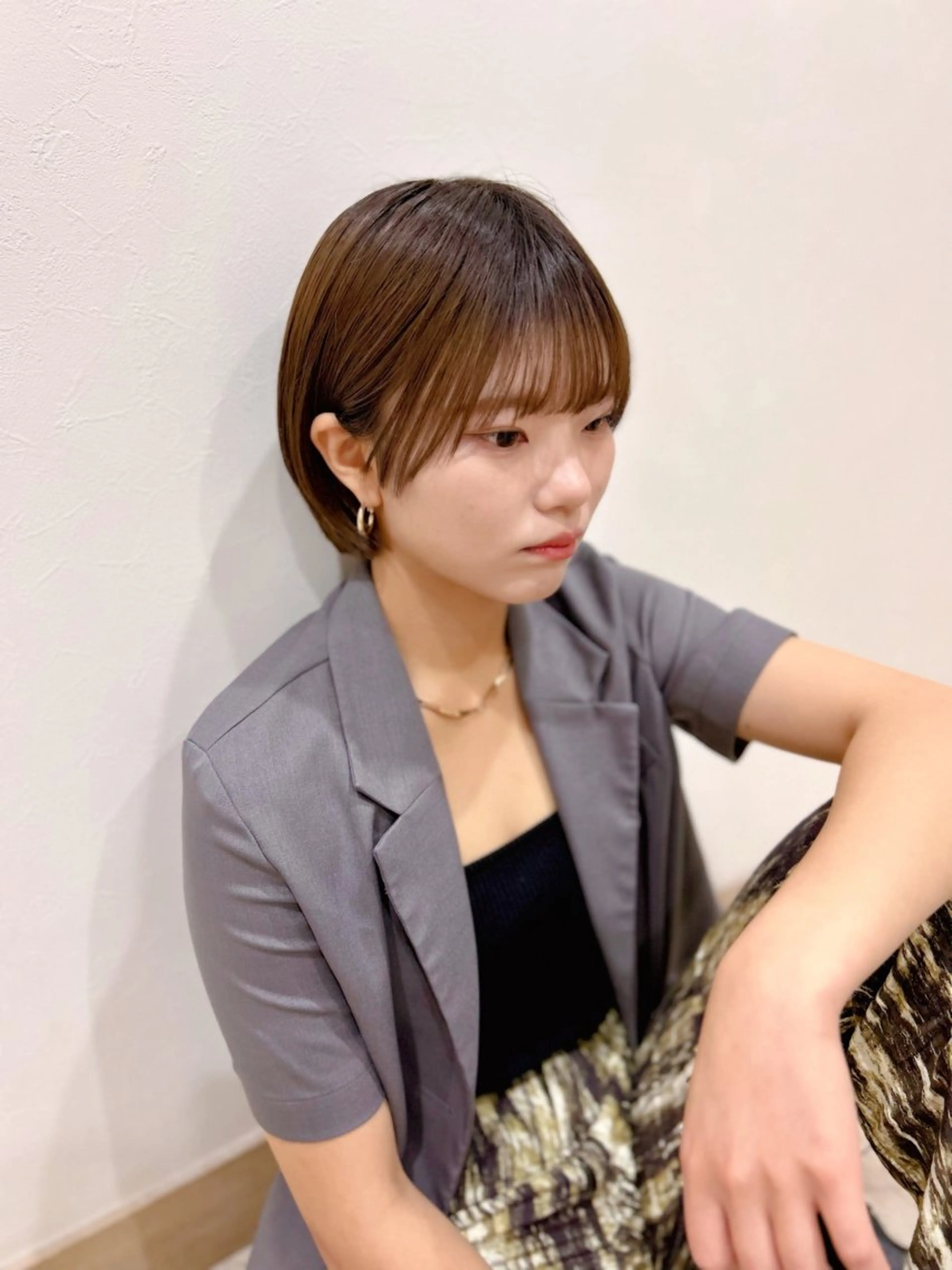 ショート 韓国🇰🇷ボブ✂︎ レイヤー✂︎三吉明人のヘアスタイル