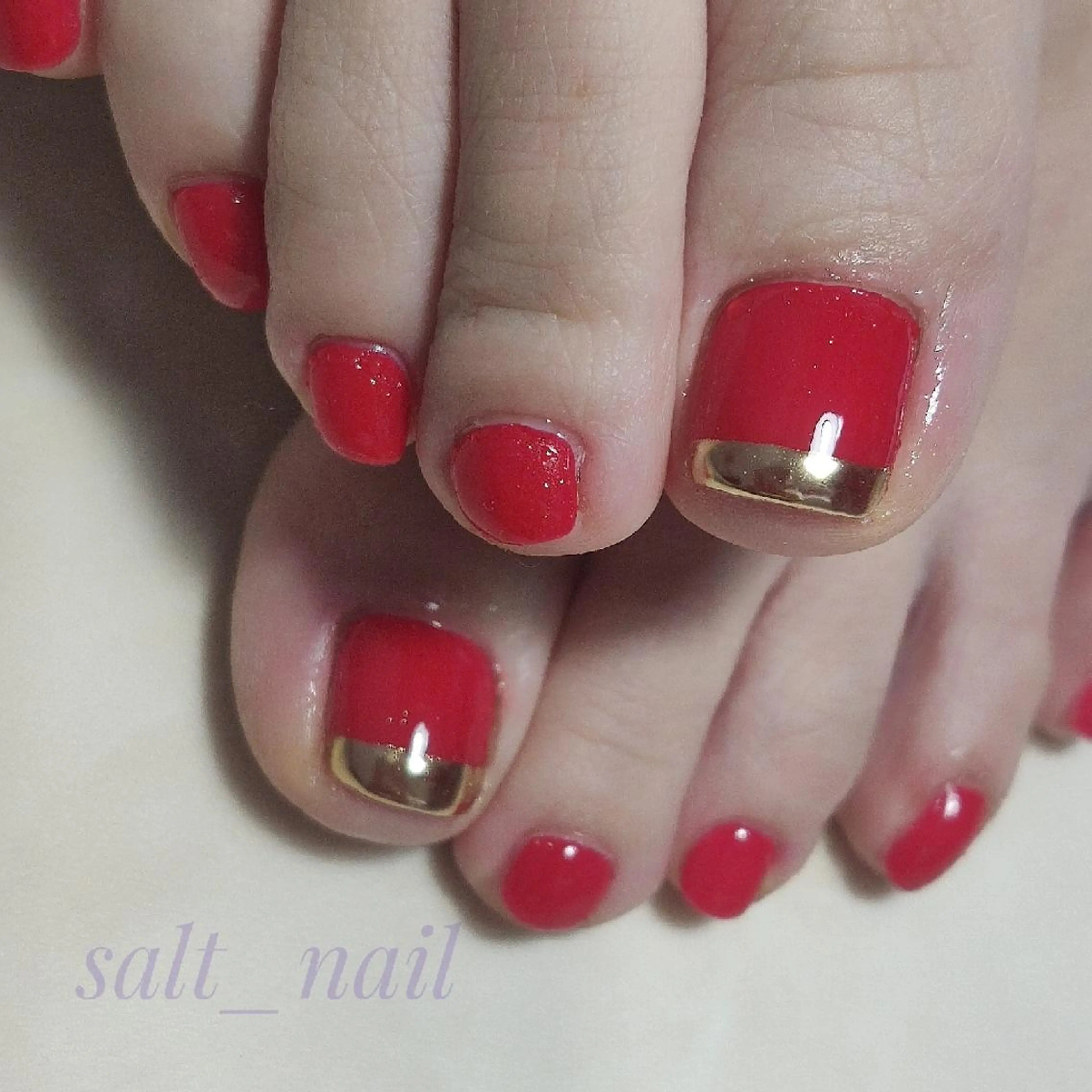 ネイル フレンチネイル ミラーネイル 個人サロン saltnailのネイルデザイン