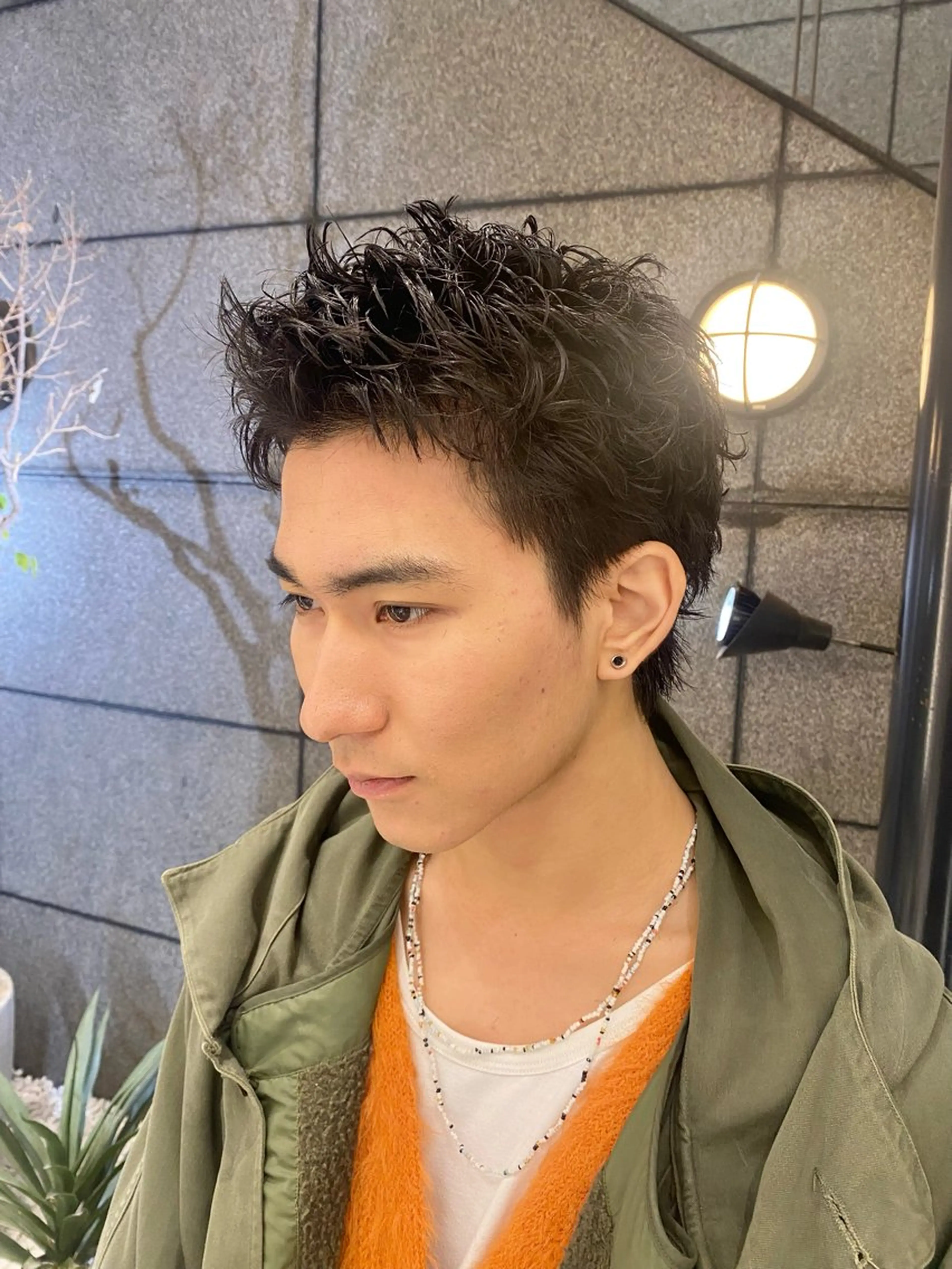 ショート パーマ メンズ カット パーマ 酸スト/フェザー パーマ/三谷海斗のヘアスタイル