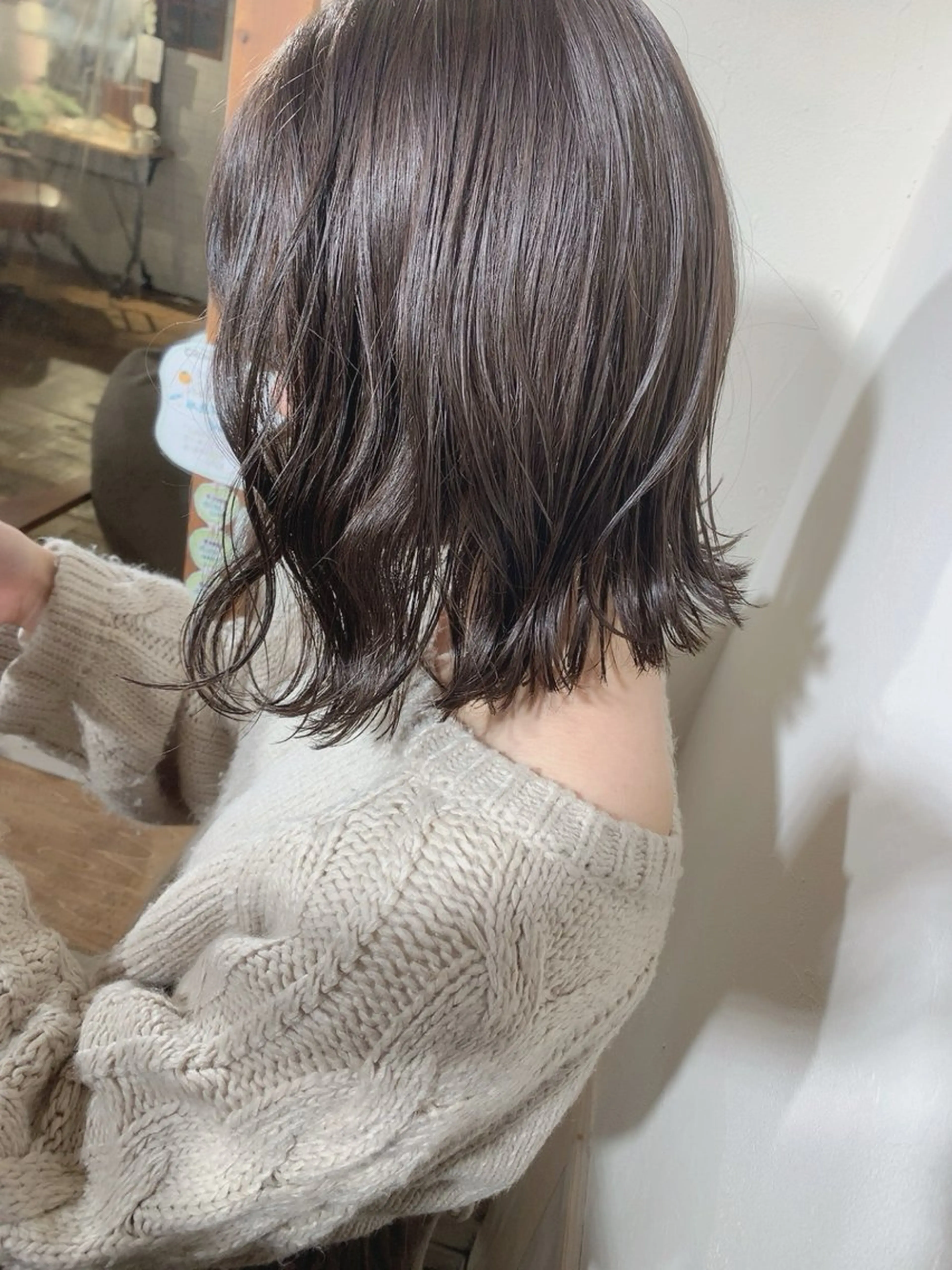 ミディアム カラー カット ヘアカラー トリートメント 透明感カラー/ボブ /佐藤伶のヘアスタイル