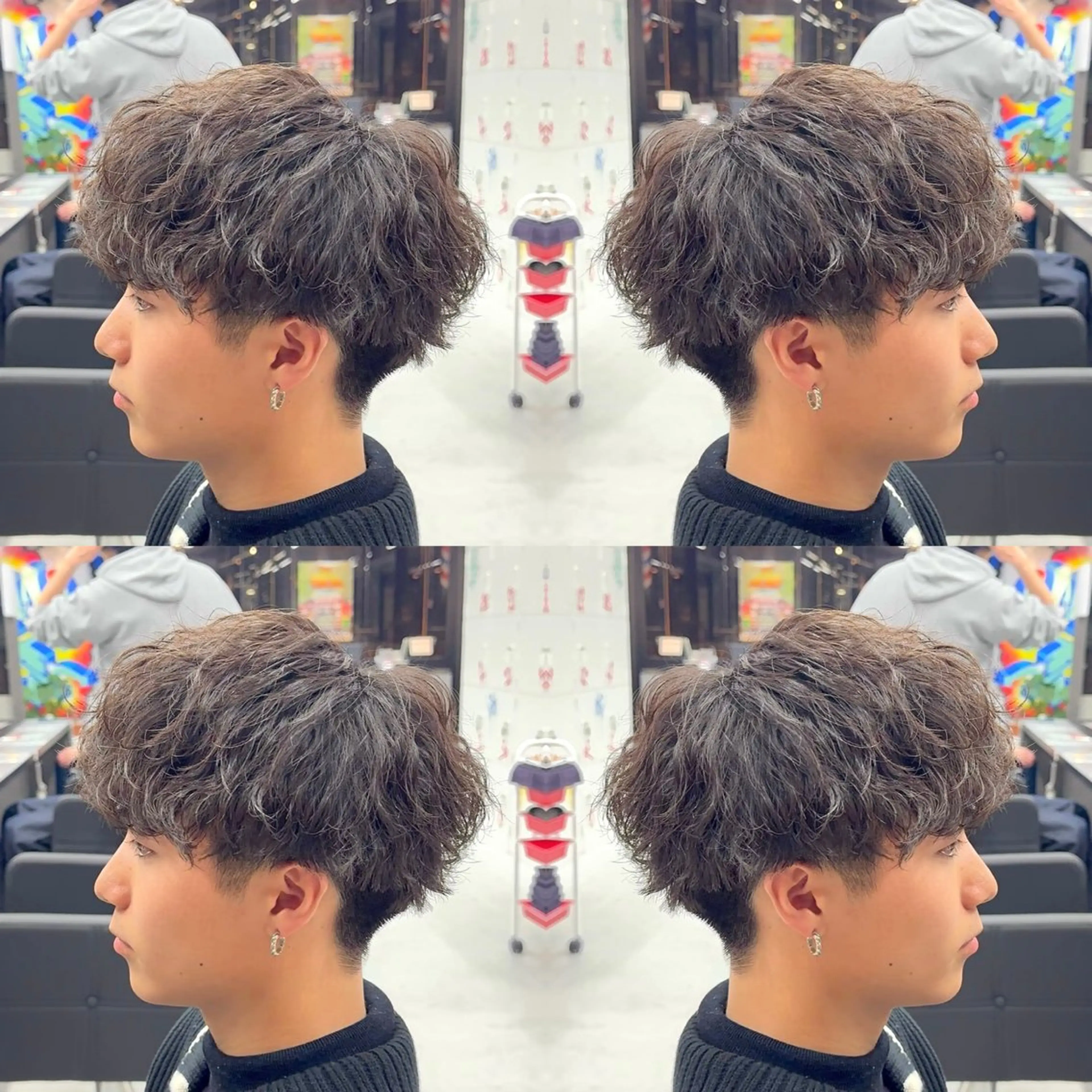 🔥カッコよくなりたい方🔥🌀ツイストスパイラル🌀【1日1人限定】メンズカット➕パーマ➕髪質改善内部トリートメント✨の写真