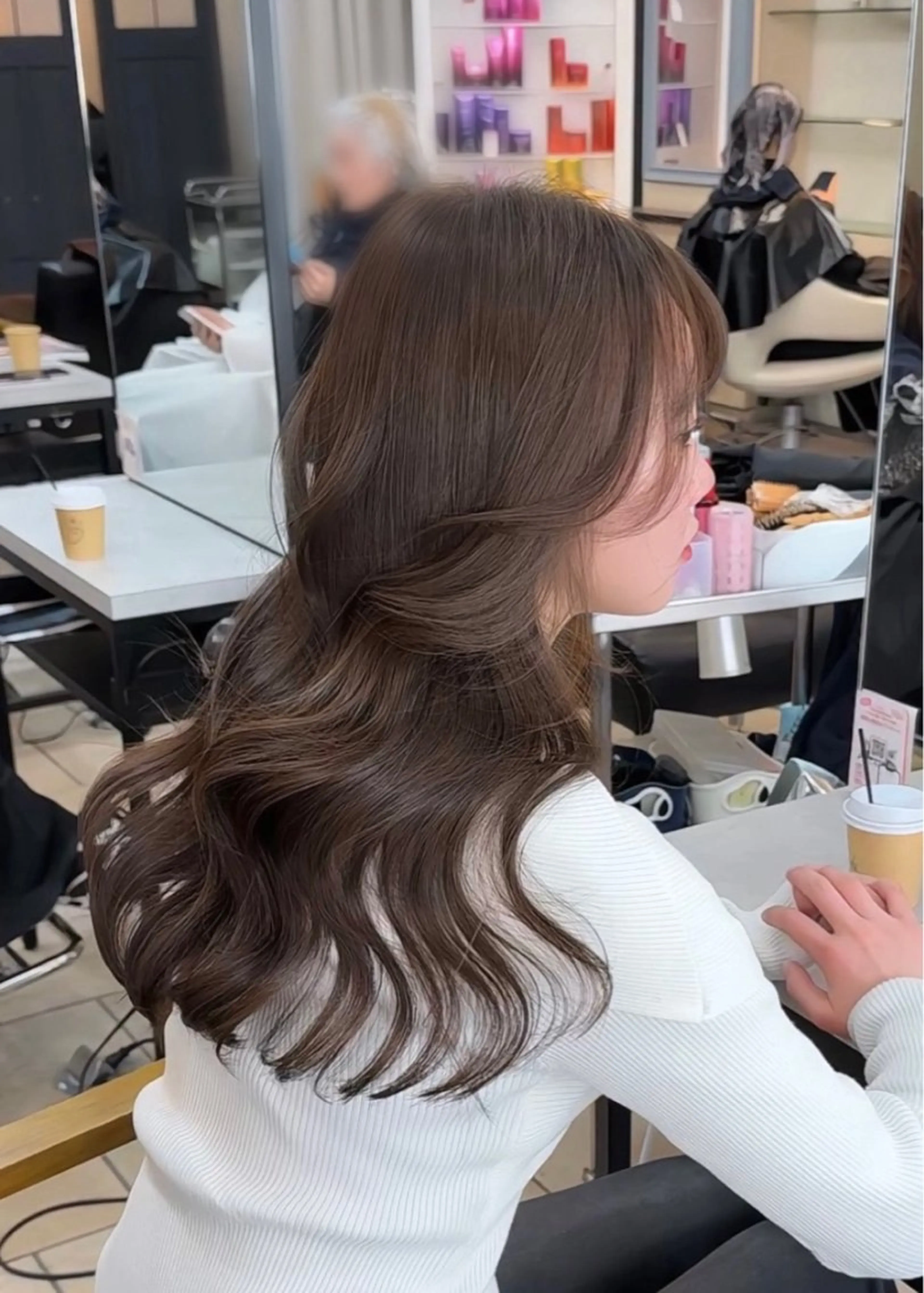 ロング カット ヘアカラー トリートメント 韓国ヘア🤍🇰🇷 ‪🫶🏻吉満のヘアスタイル