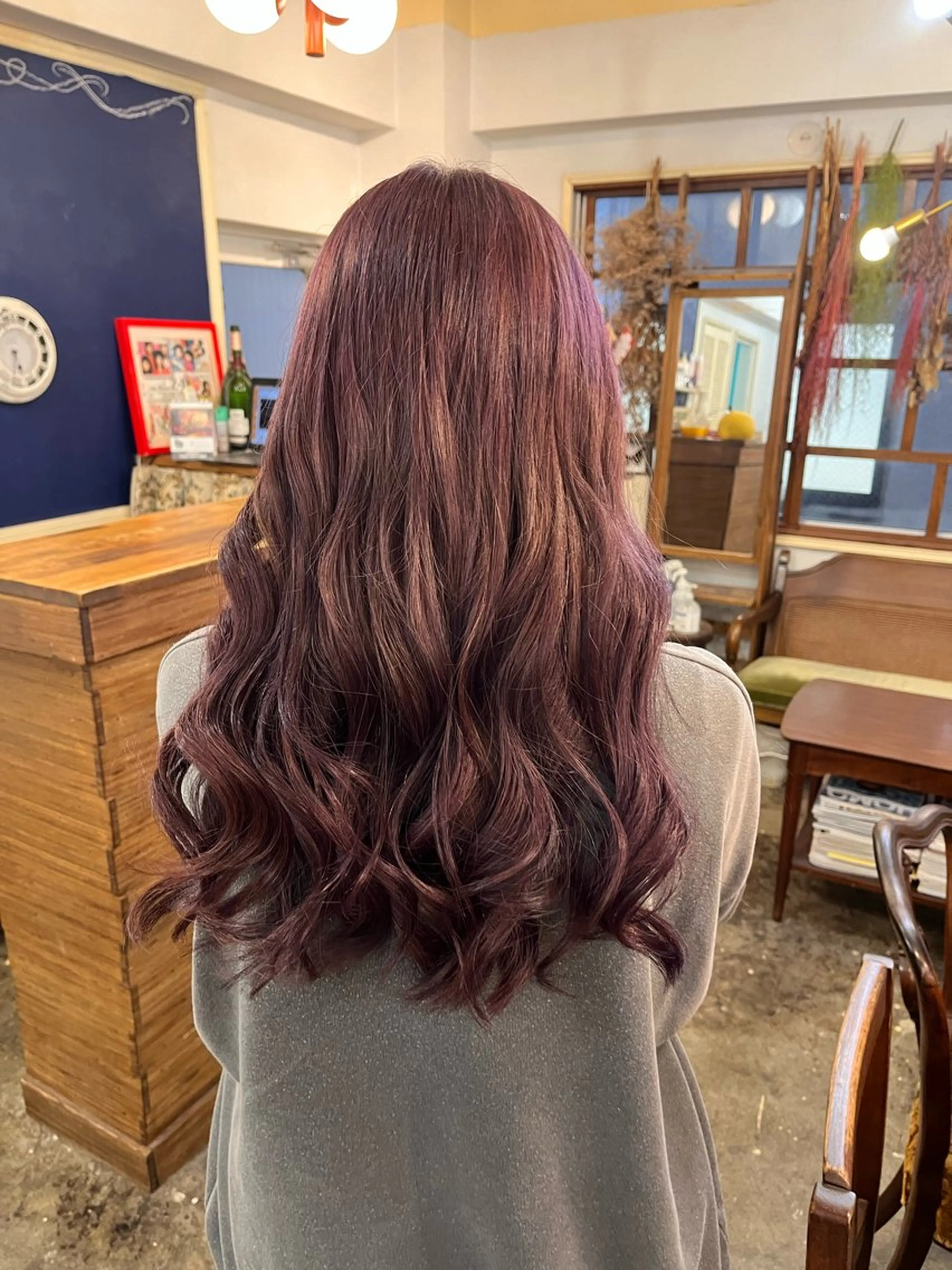 ロング カラー ピンクカラー バイオレットカラー HAIR & MAKE orange所属・mary'sメリー /ニュアンスカラーのヘアスタイル