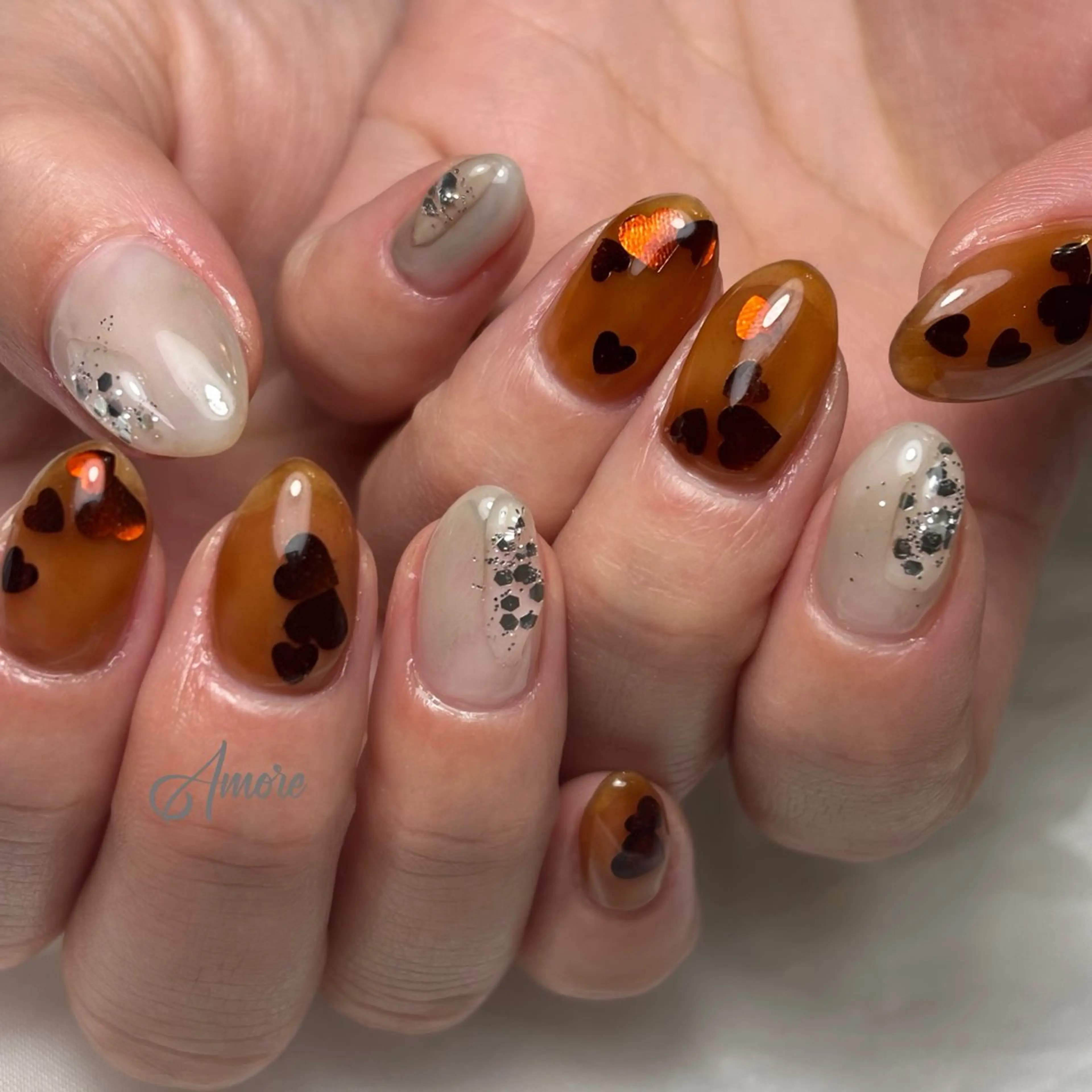 ネイル ジェルネイル キラキラネイル 韓国ネイル マグネットネイル パラジェル You kyehwaのネイルデザイン