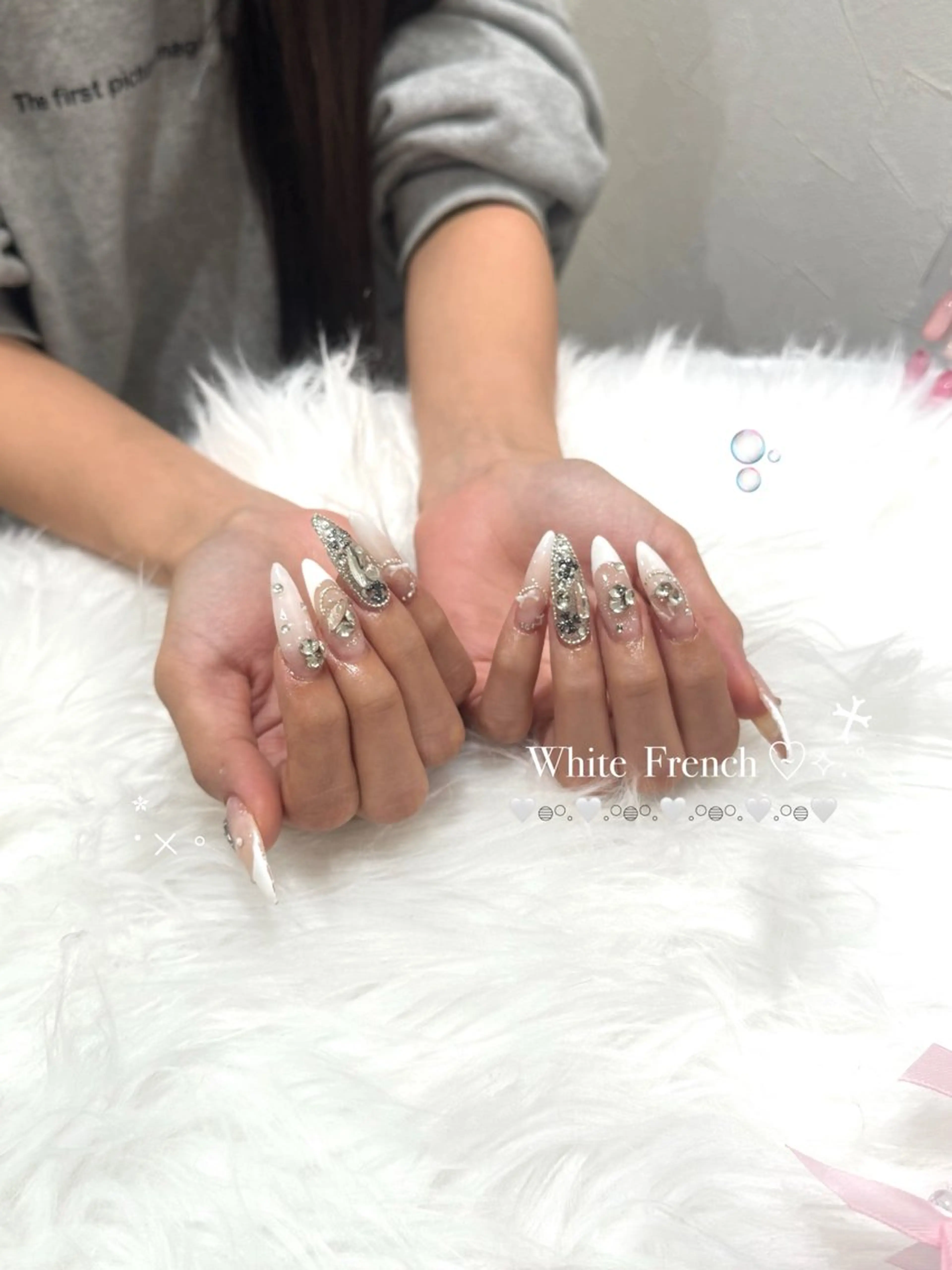 ハンドネイル　オフなし　自爪デザインやり放題（お時間内に可能なもの）の写真