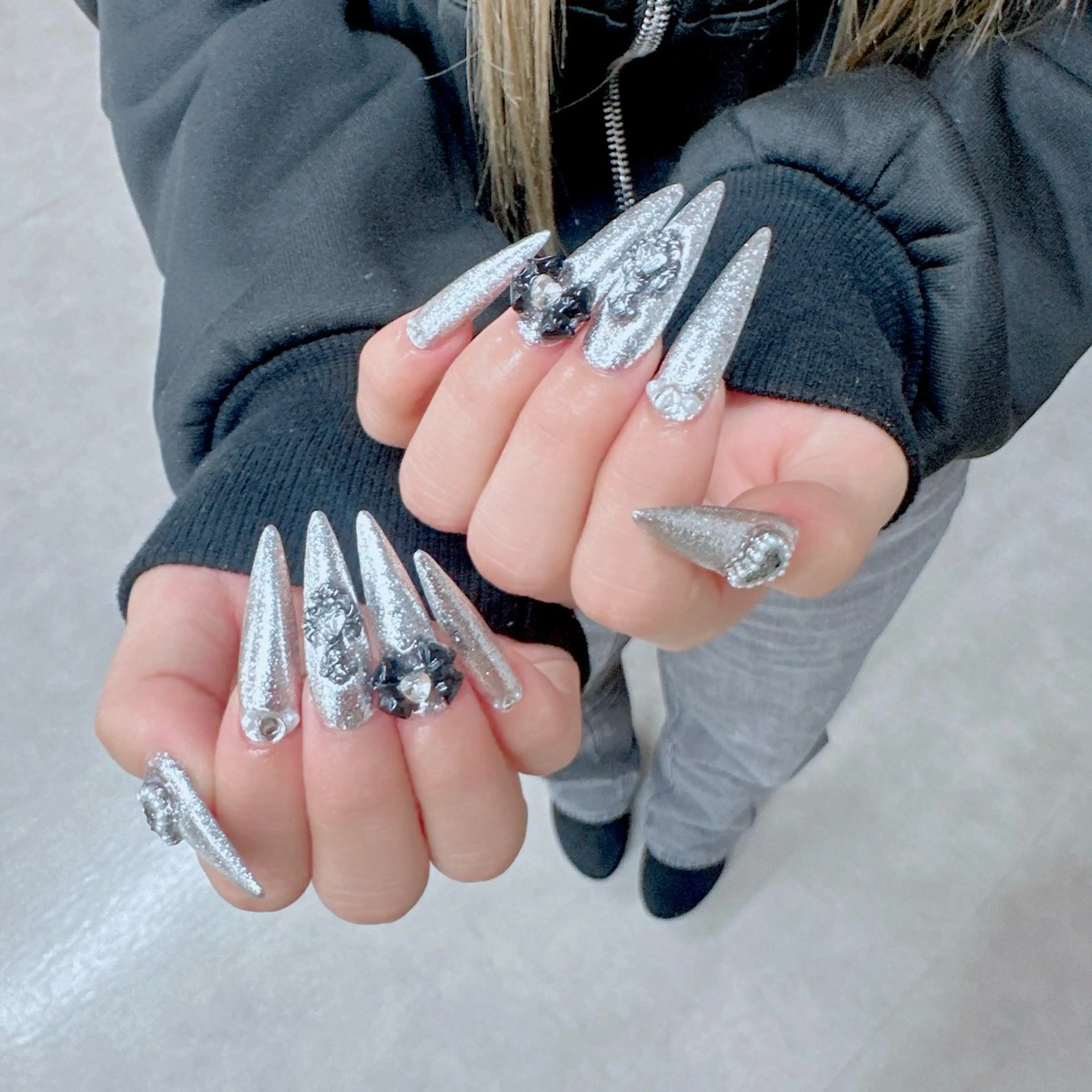 (オフなし)HANDチップ長さ出し+90分パーツ付け放題の写真