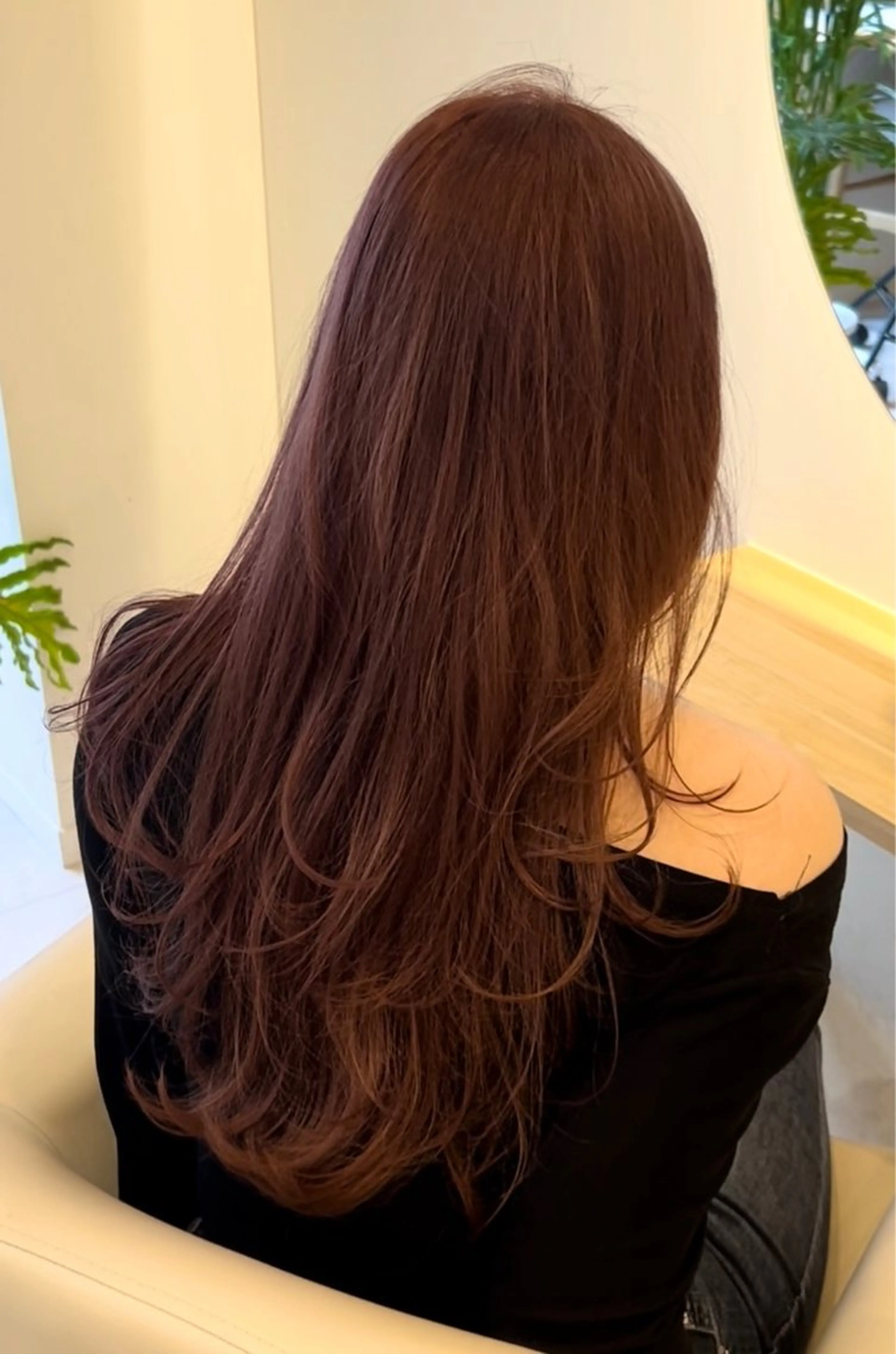 セミロング カラー ブラウンカラー ピンクカラー ピンクブラウン レイヤーカット カット ヘアカラー トリートメント レイヤー/韓国 ハイトーン興津史弥のヘアスタイル