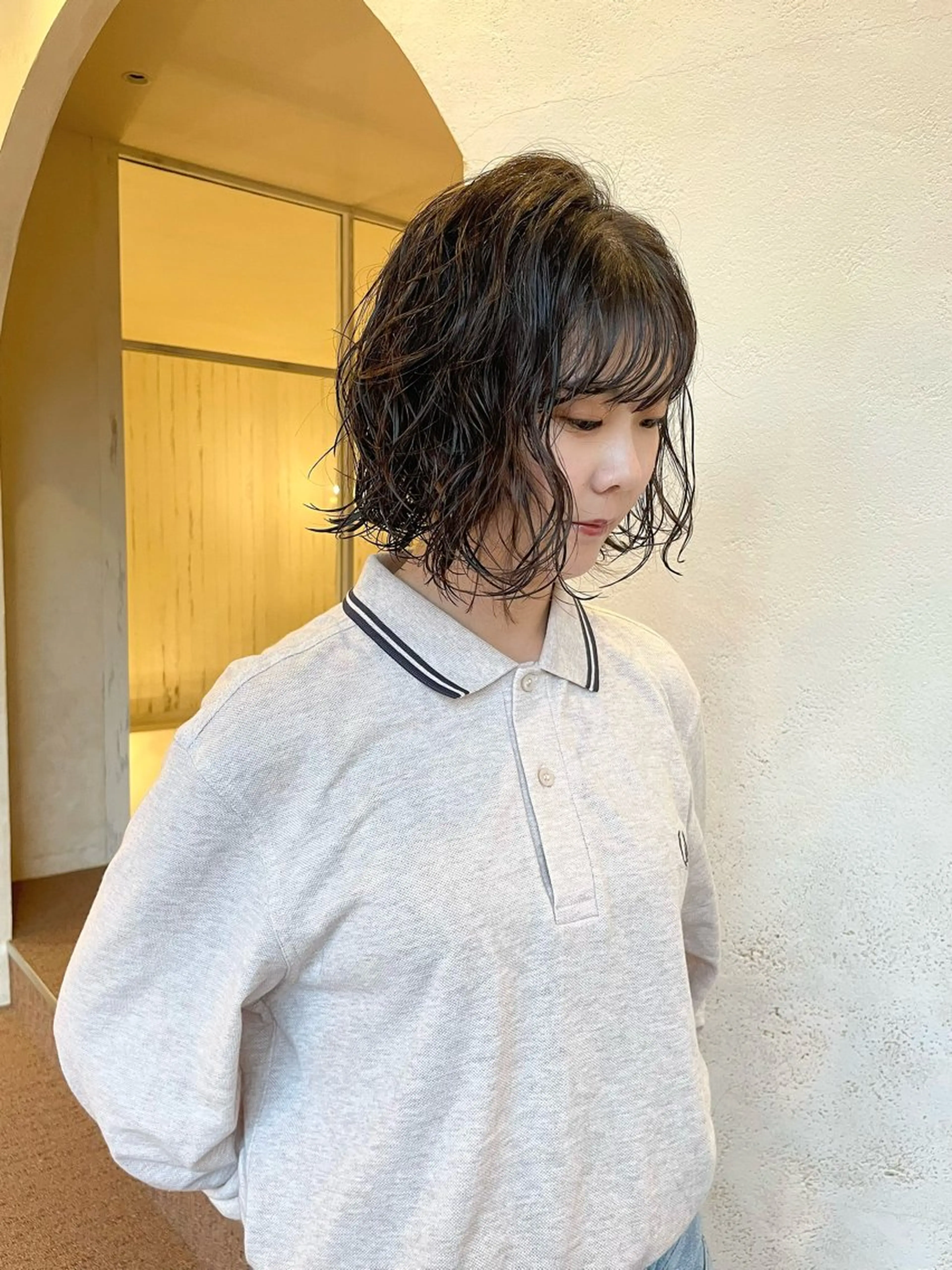 ミディアム カラー パーマ アルシュ 南堀江店所属・ARCHE 南堀江のヘアスタイル