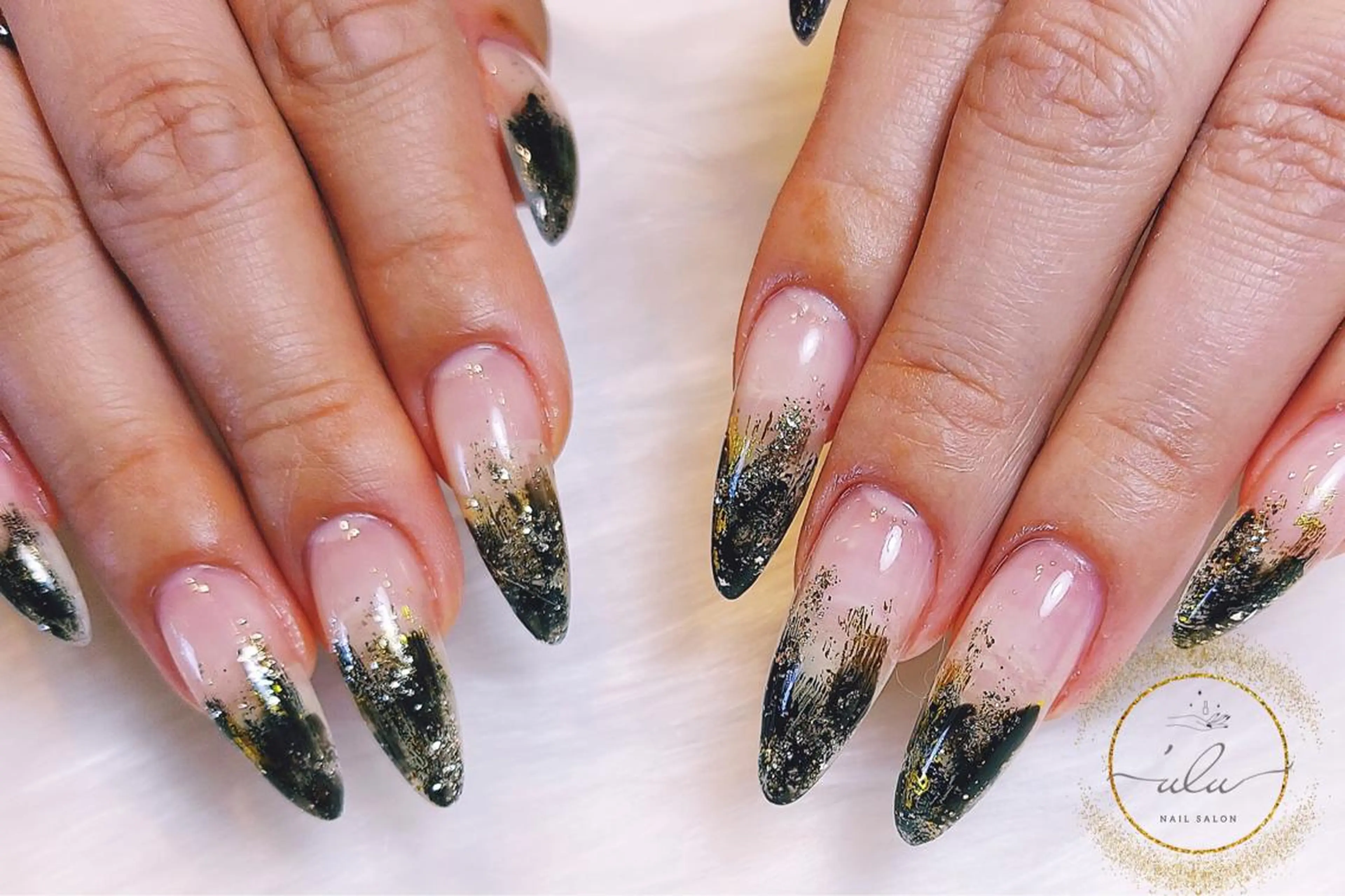 ネイル クリアネイル スカルプネイル ハンドネイル Nailsalon 'uluのネイルデザイン