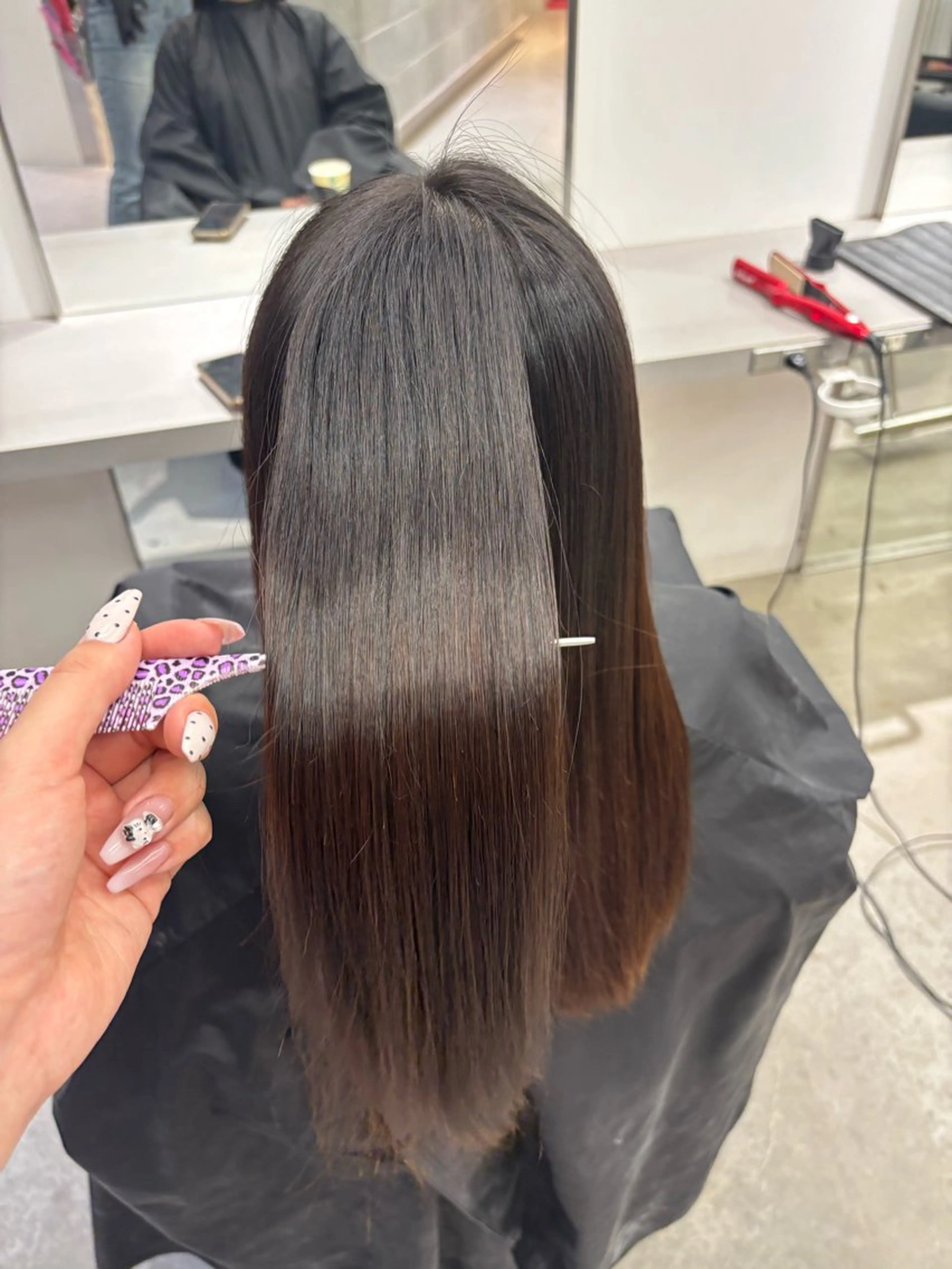 セミロング 縮毛矯正 トリートメント EIGHT ／SHU🩶のヘアスタイル