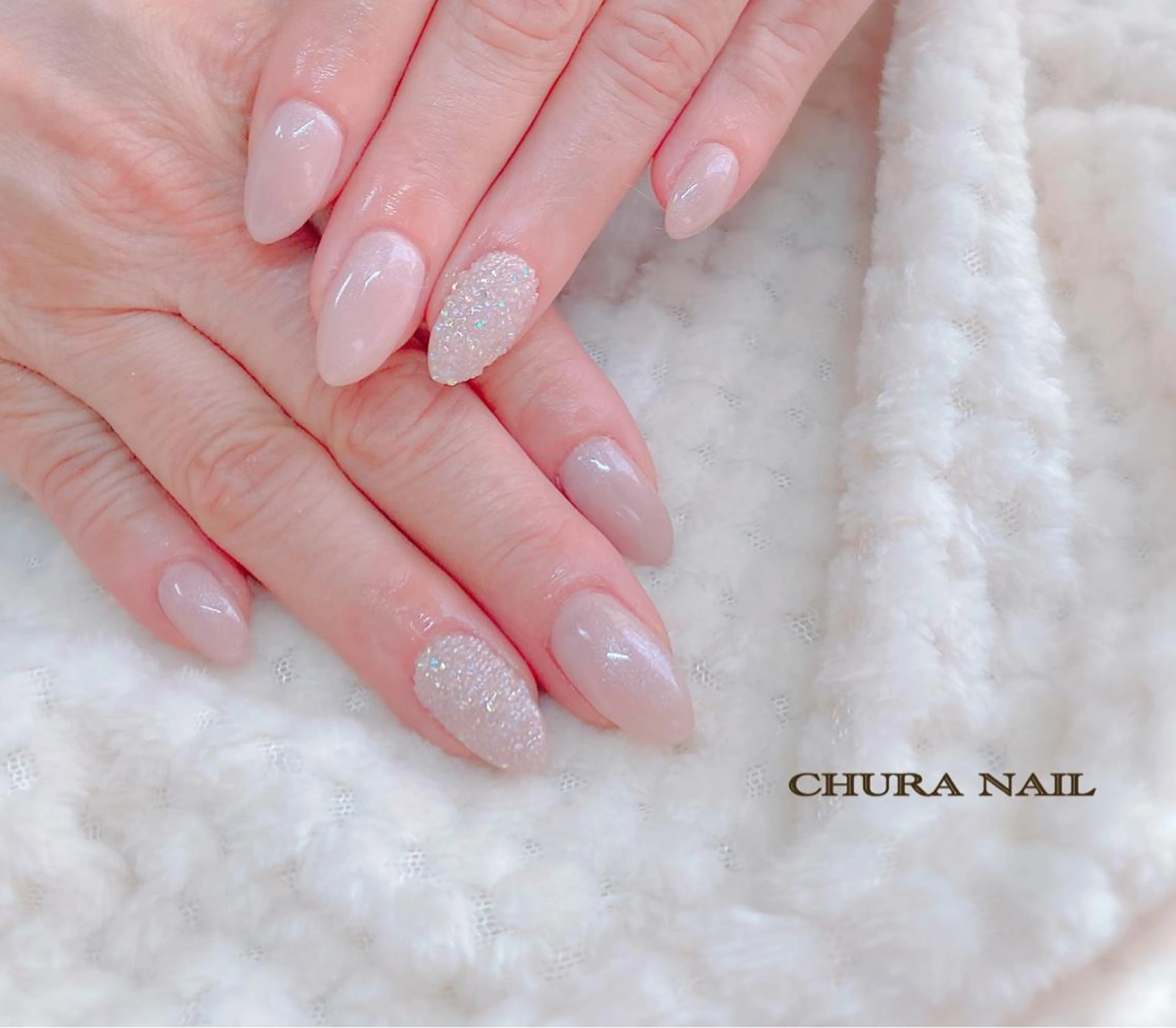 ネイル キラキラネイル ワンカラーネイル CHURA NAIL YUIのネイルデザイン