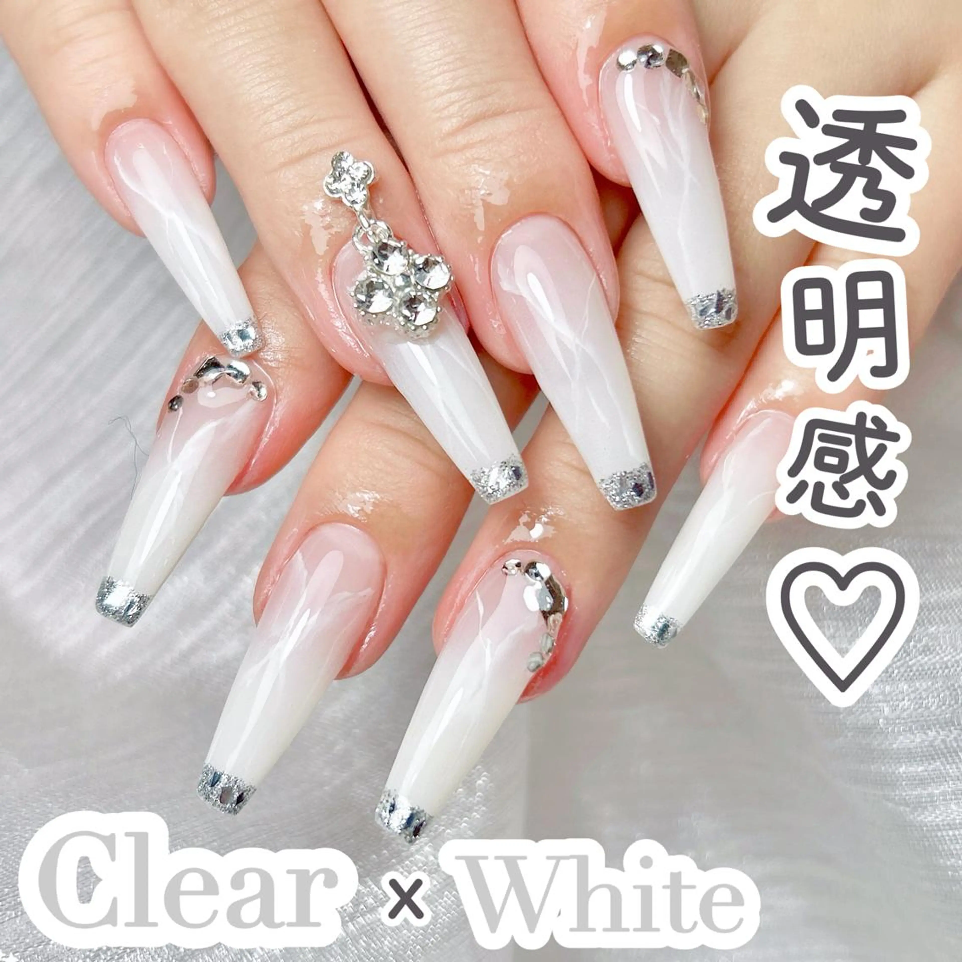 ネイル 長さ出し ワンホンネイル ハンドネイル 💗NA.YUKI NAIL💗のネイルデザイン