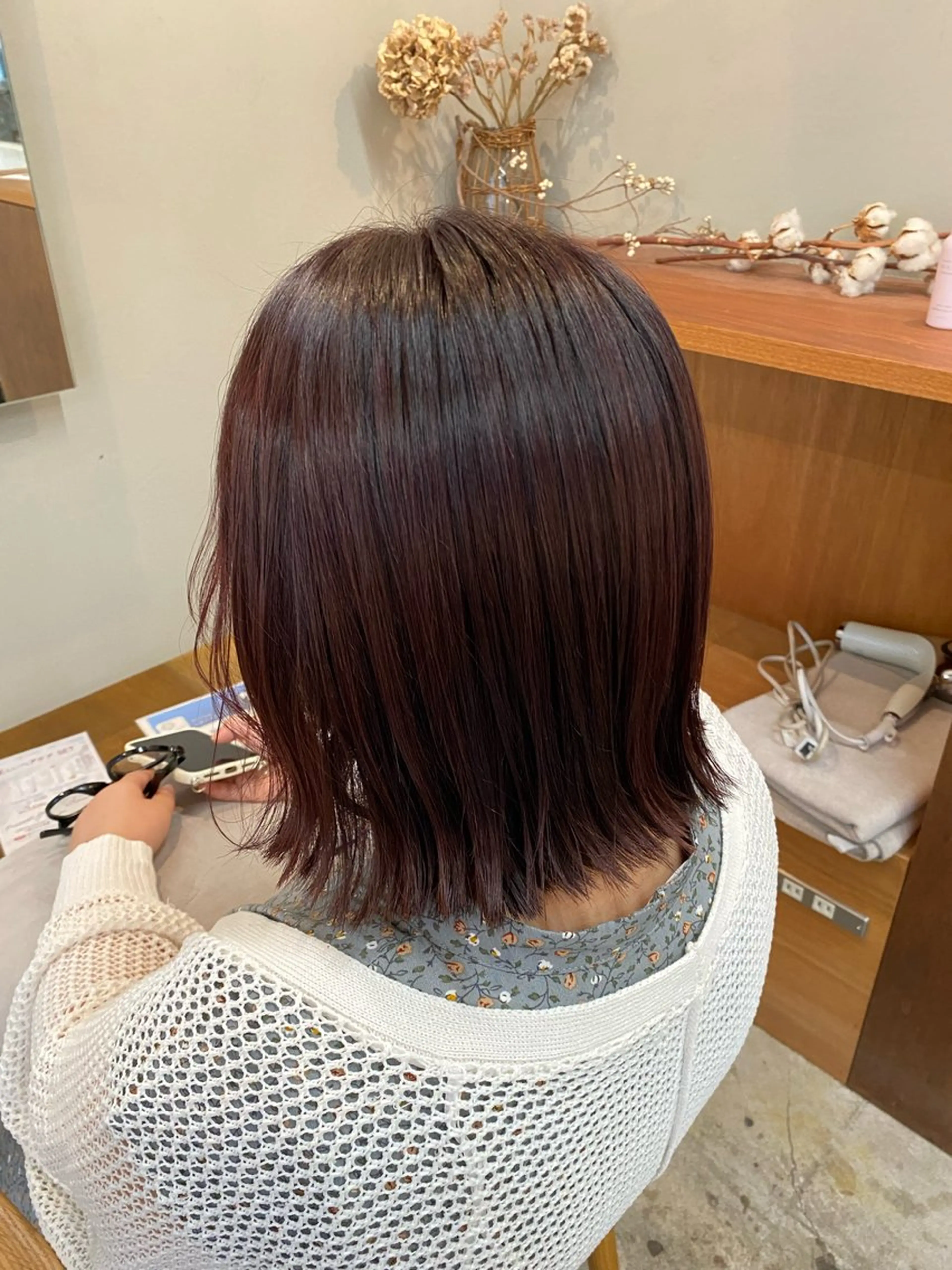 ミディアム カラー ラベンダーカラー NIKO/名古屋/ 伏見/花屋併設のヘアスタイル