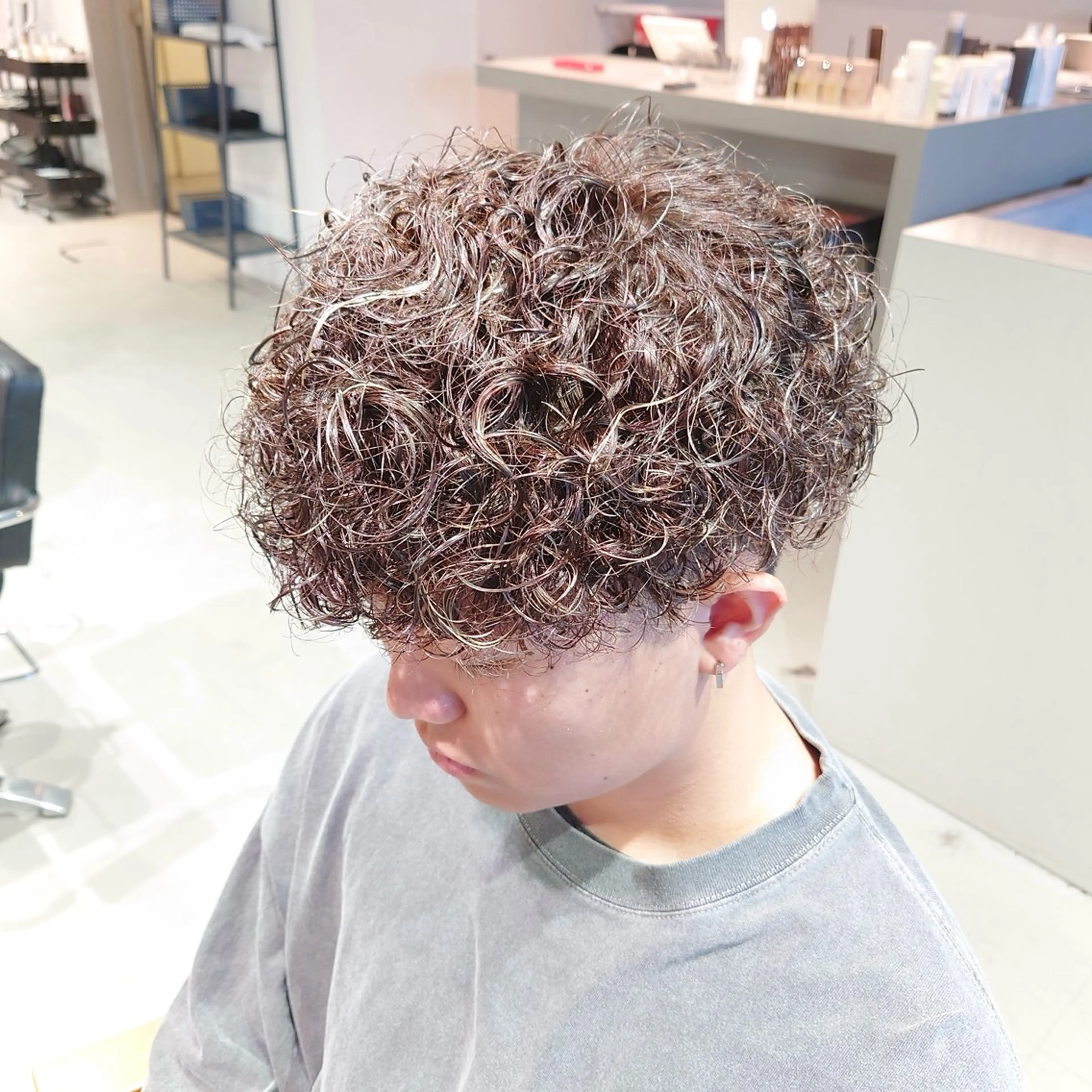 ショート パーマ メンズ iss所属・メンズ/パーマ特化 /波巻き/林洋平のヘアスタイル