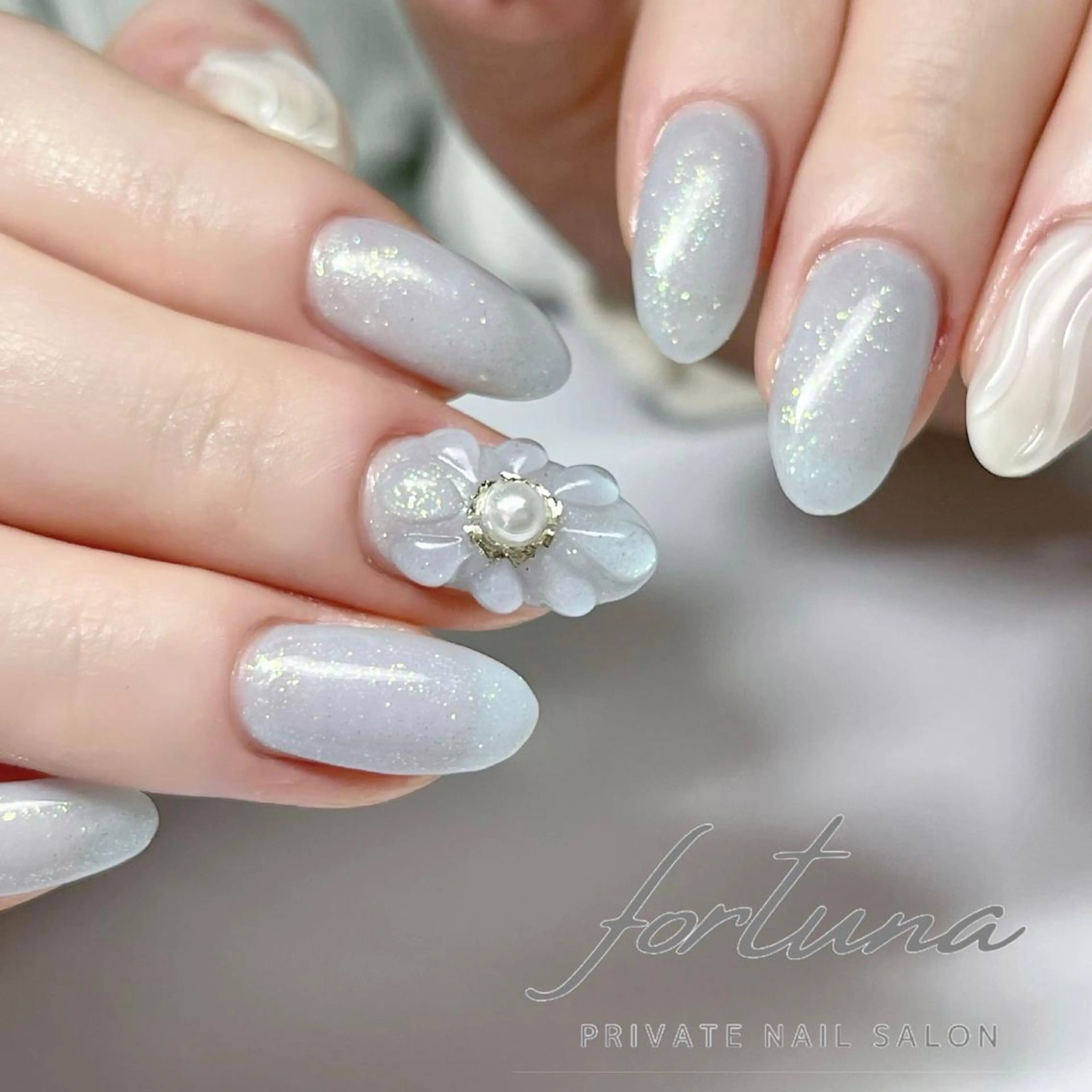 ネイル フラワーネイル ぷっくりネイル ハンドネイル fortuna 武藤裕美のネイルデザイン
