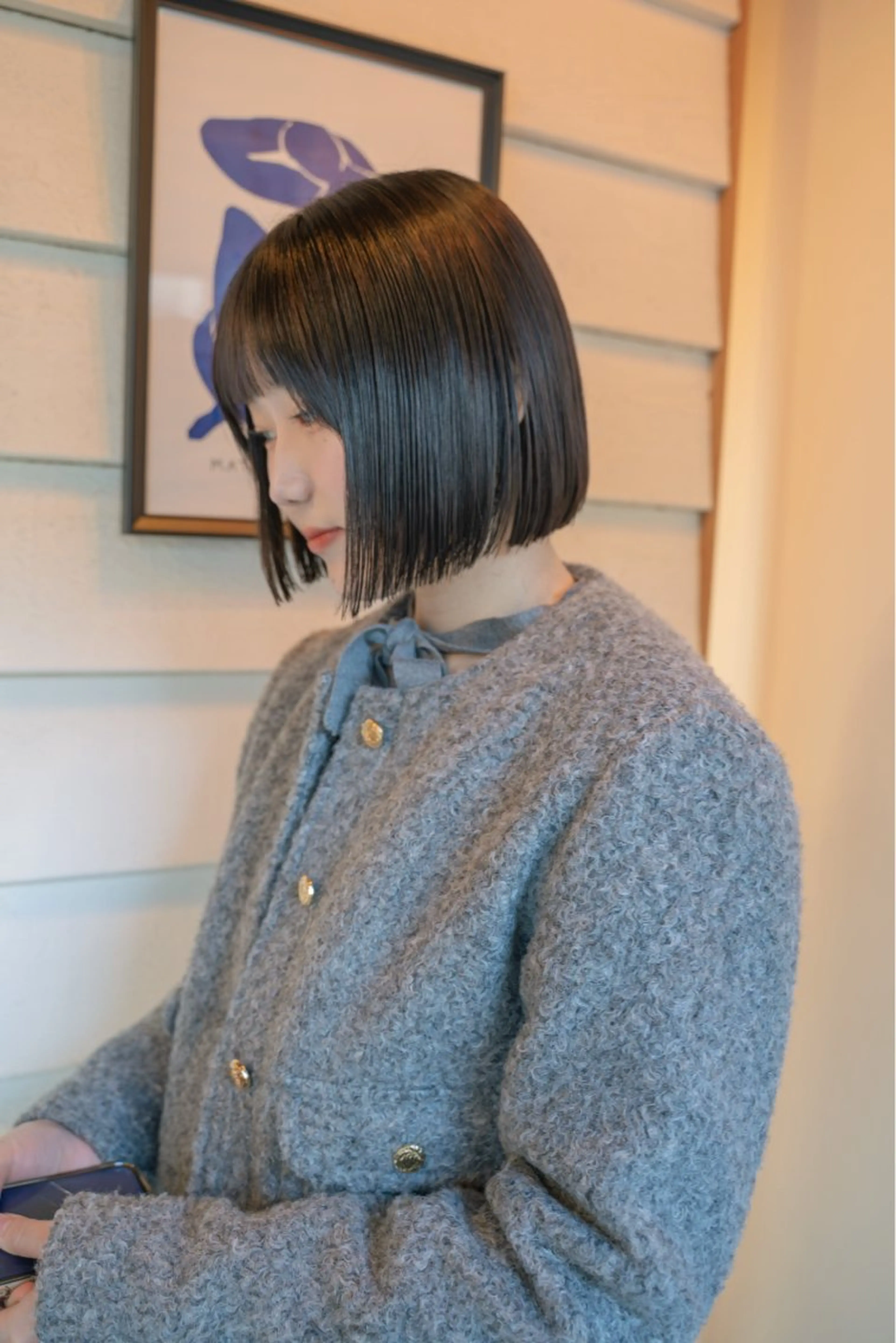 ショート カラー カット 【ボブ】縮毛矯正/ 船橋駅5分/鈴木杏美のヘアスタイル