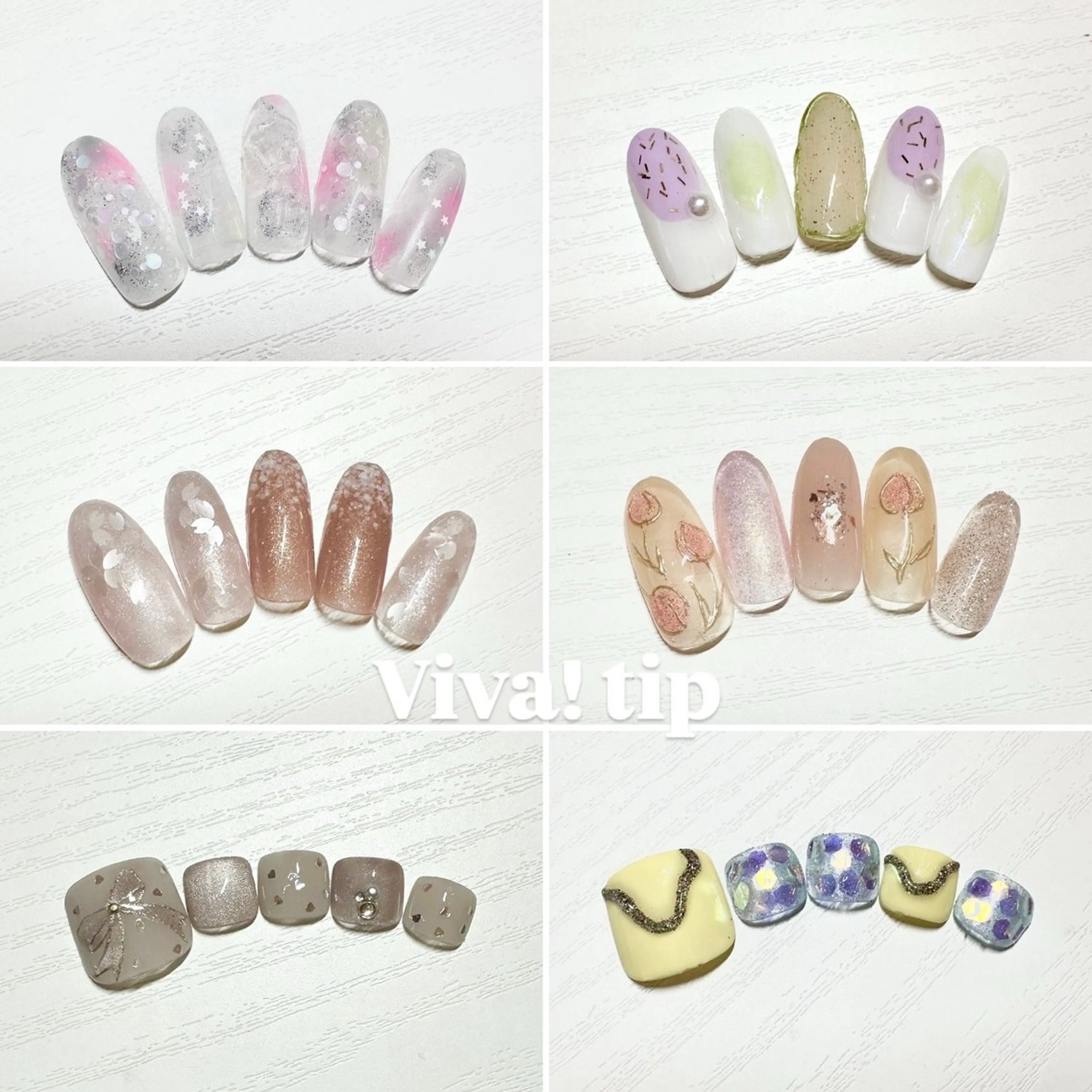 ネイル 桜ネイル パステルネイル 春ネイル Viva!tip所属・Viva!tip ビバティップネイルのネイルデザイン