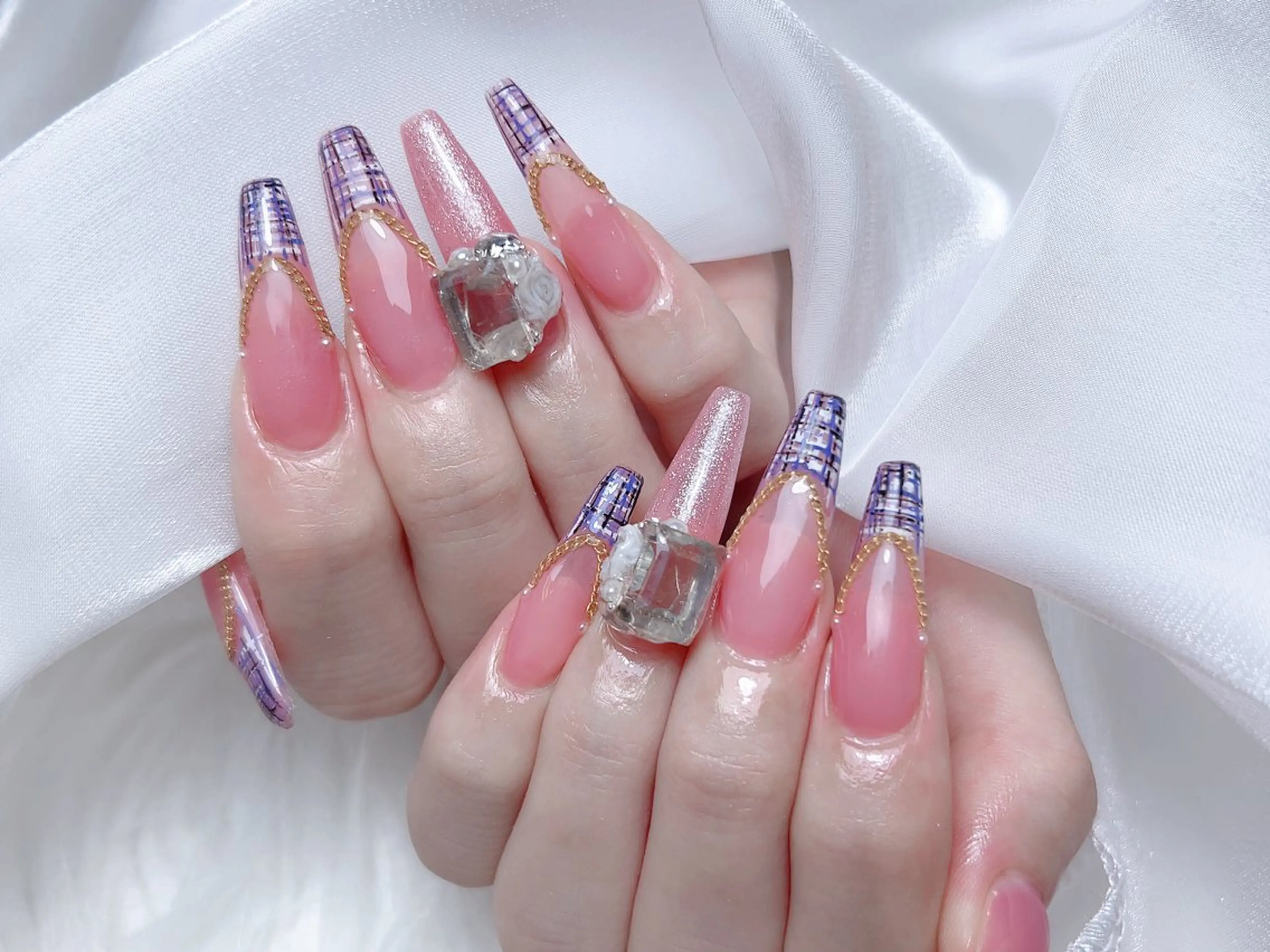 ネイル ハンドネイル M🌷nail 長さだし専門店のネイルデザイン