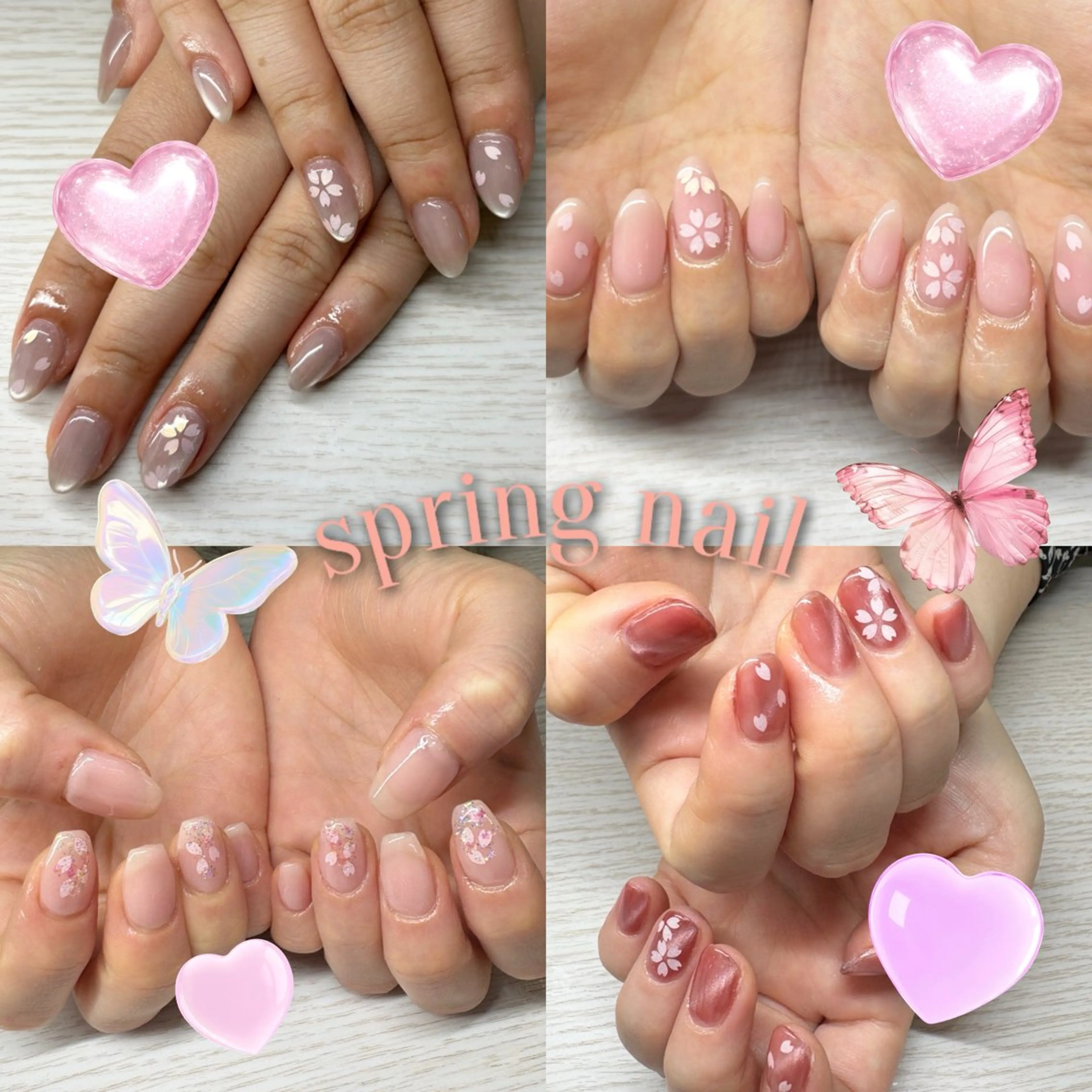 ネイル 桜ネイル 春ネイル 🦋TRU ほたる🦋のネイルデザイン