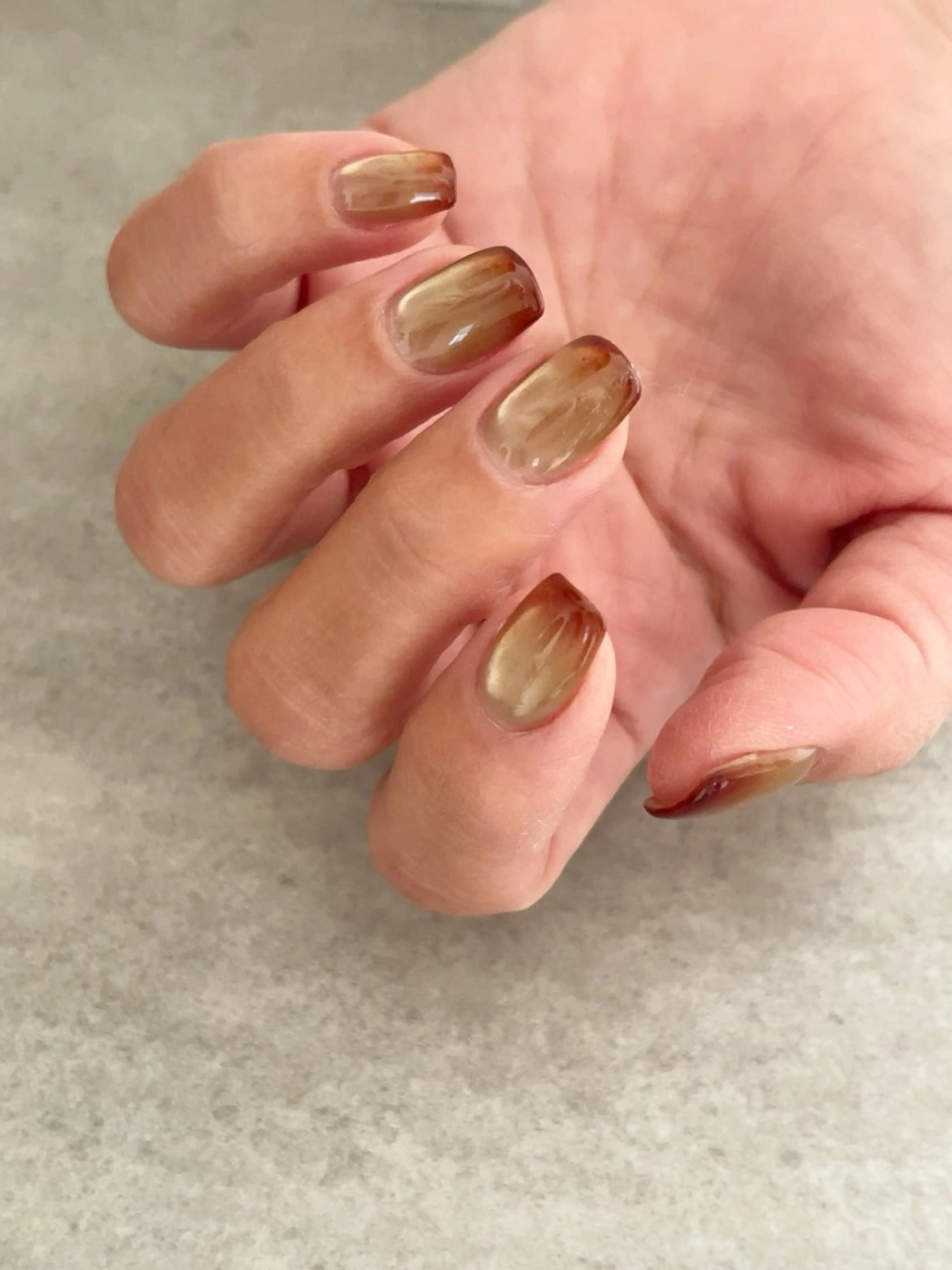 ネイル ブラウン グラデーション マグネットネイル Solo nail -ソロネイル-のネイルデザイン