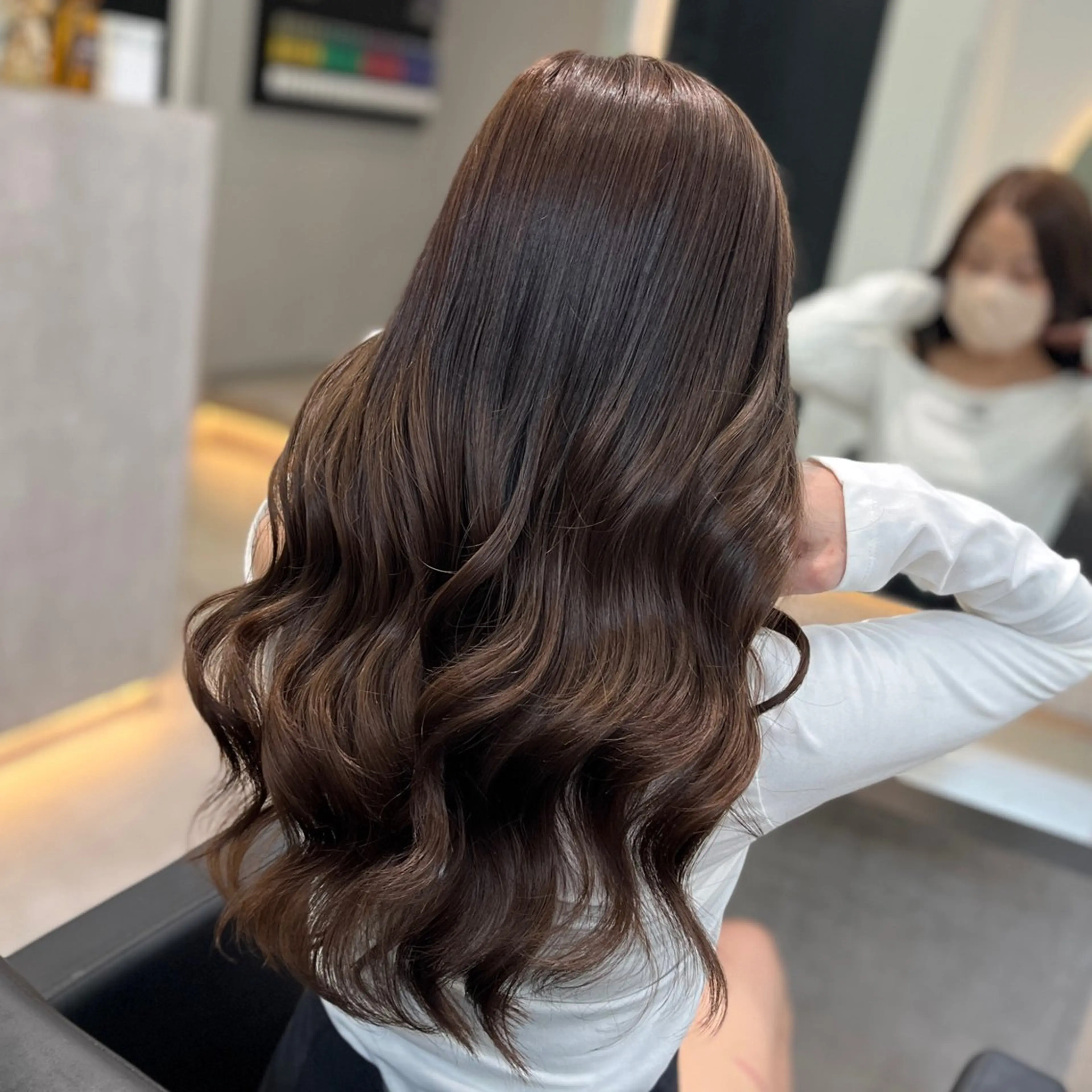 カラー ブラウンカラー ショコラブラウン ココアブラウン ヘアカラー MOMOKA / Lapis今泉店のヘアスタイル