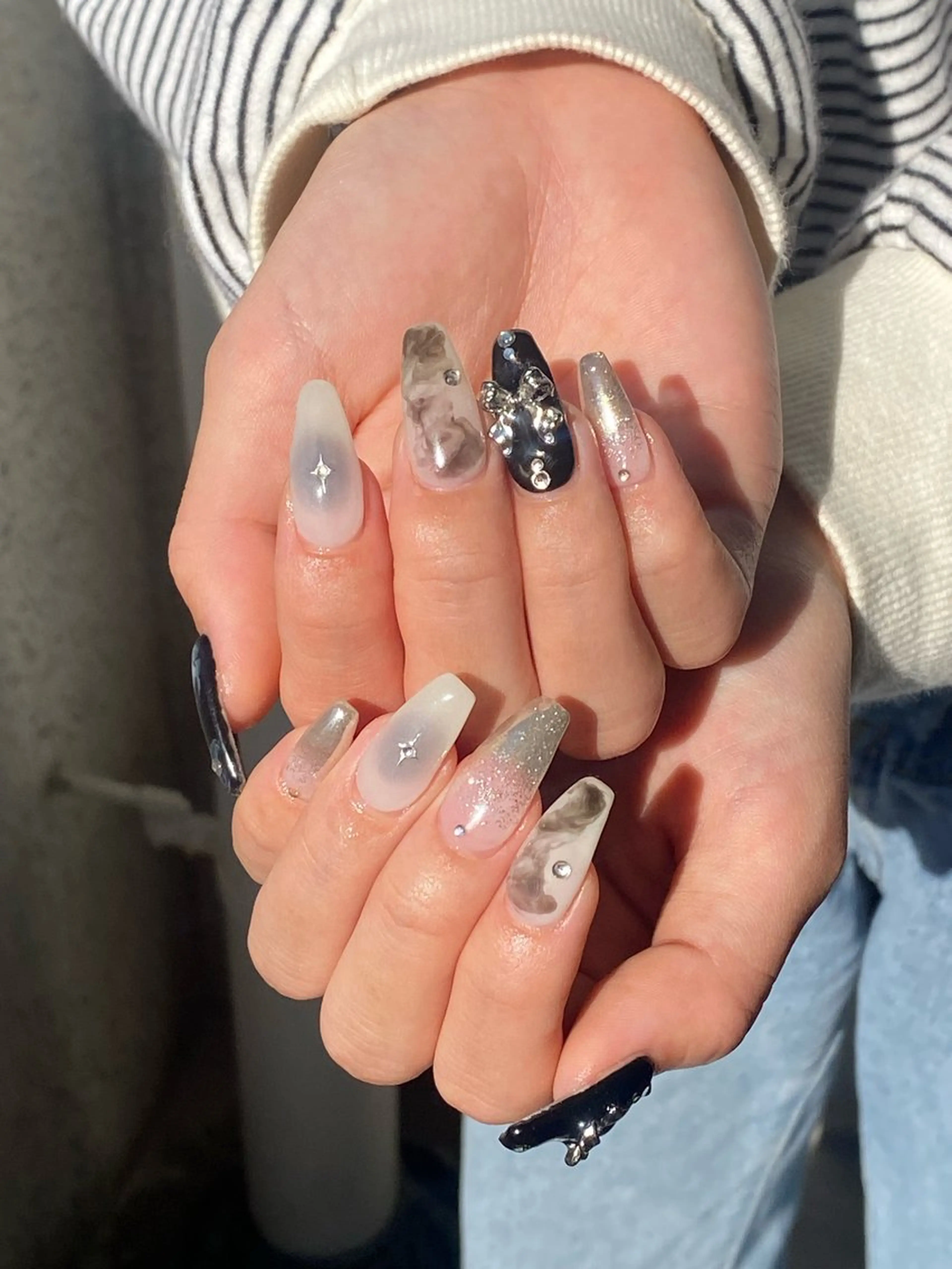 ネイル リボン chiya nails所属・chiya nailsのネイルデザイン