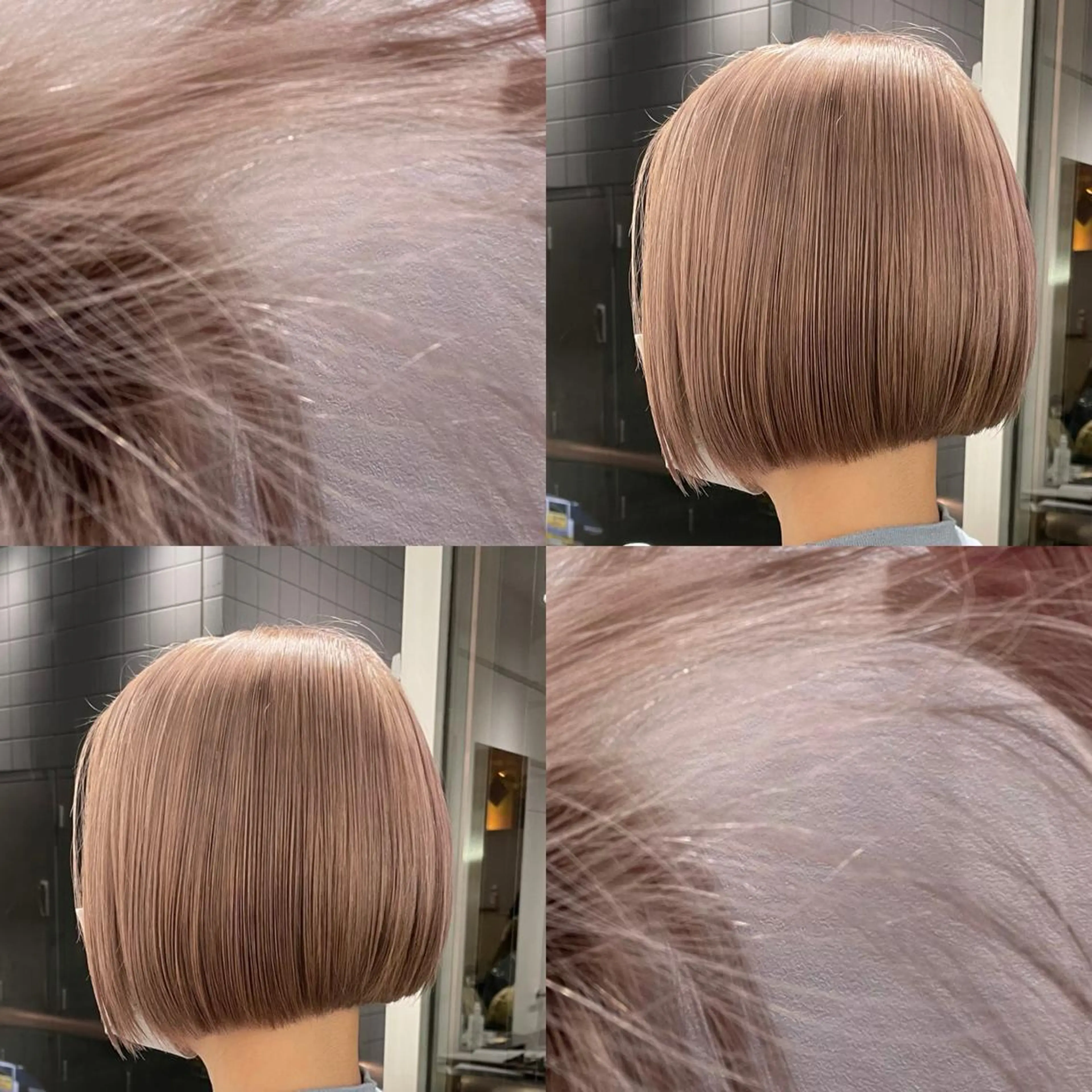 ショート カラー ブリーチ ピンクカラー ヘアカラー 湯田実津希🤎 ﾐﾙｸﾃｨ専門のヘアスタイル