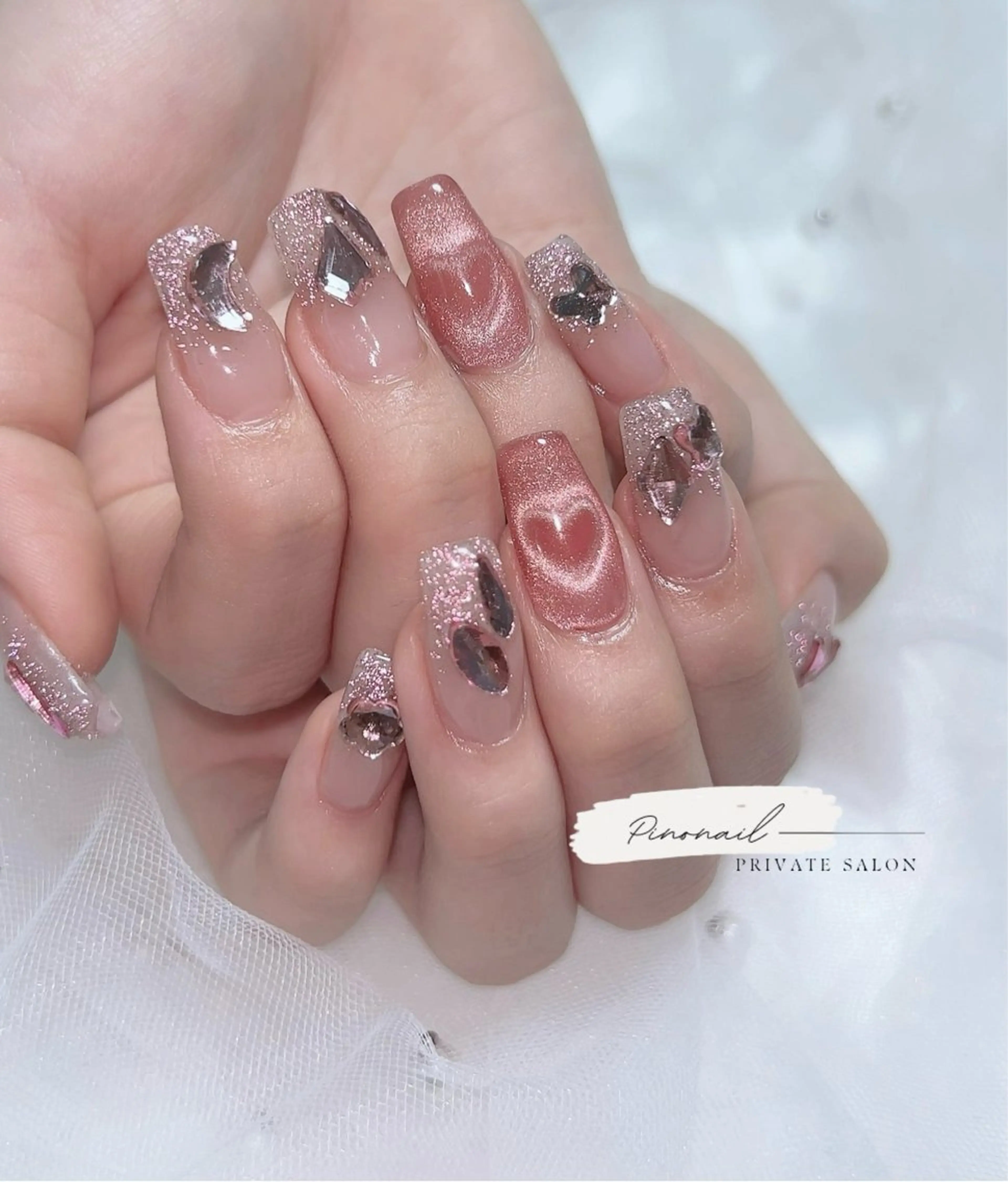 ネイル 長さ出し ハンドネイル pinonail所属・Pino Nailのネイルデザイン