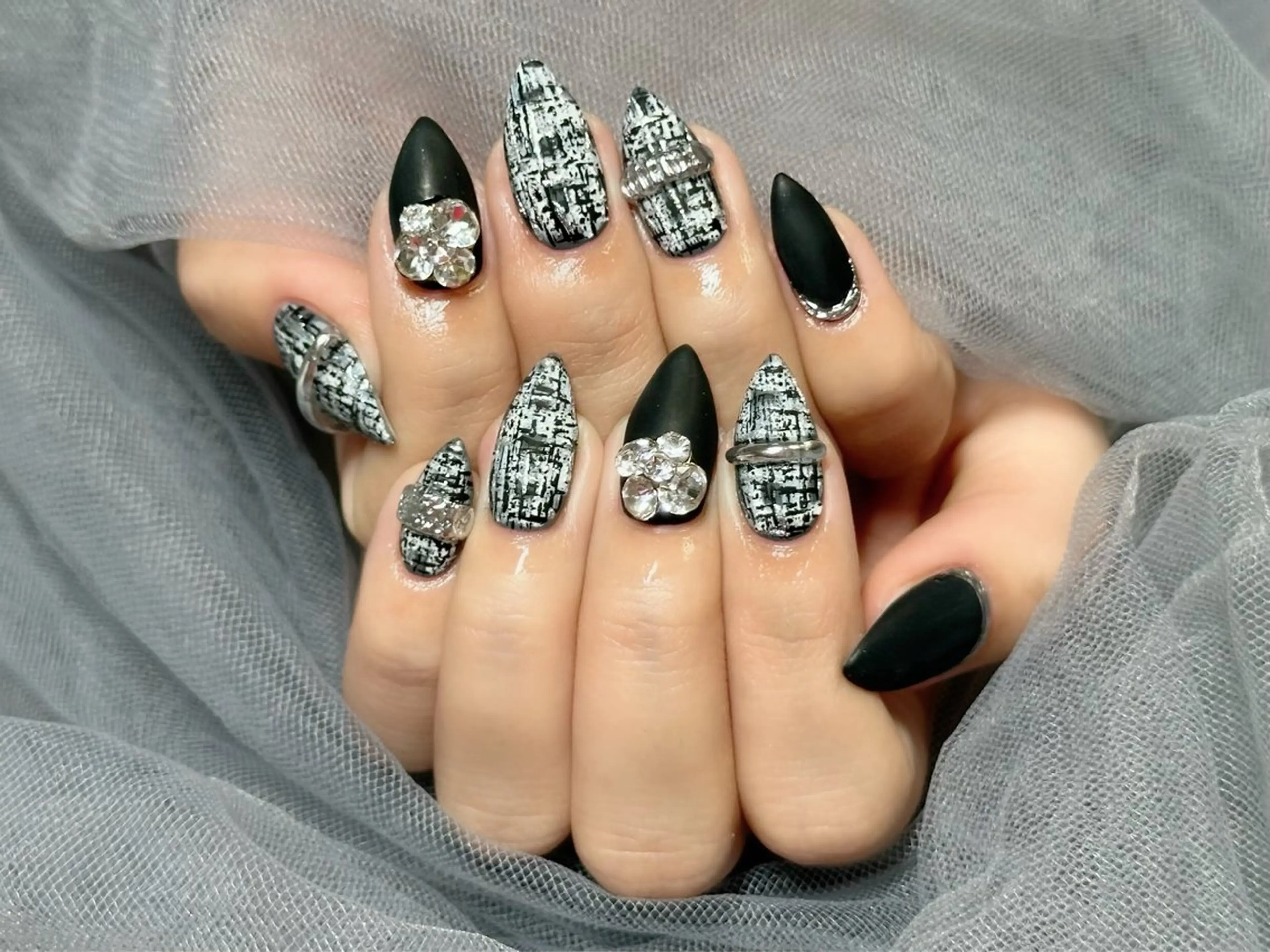 ネイル マットネイル ツイードネイル ハンドネイル KURELLY所属・Nail Salon KURELLYのネイルデザイン