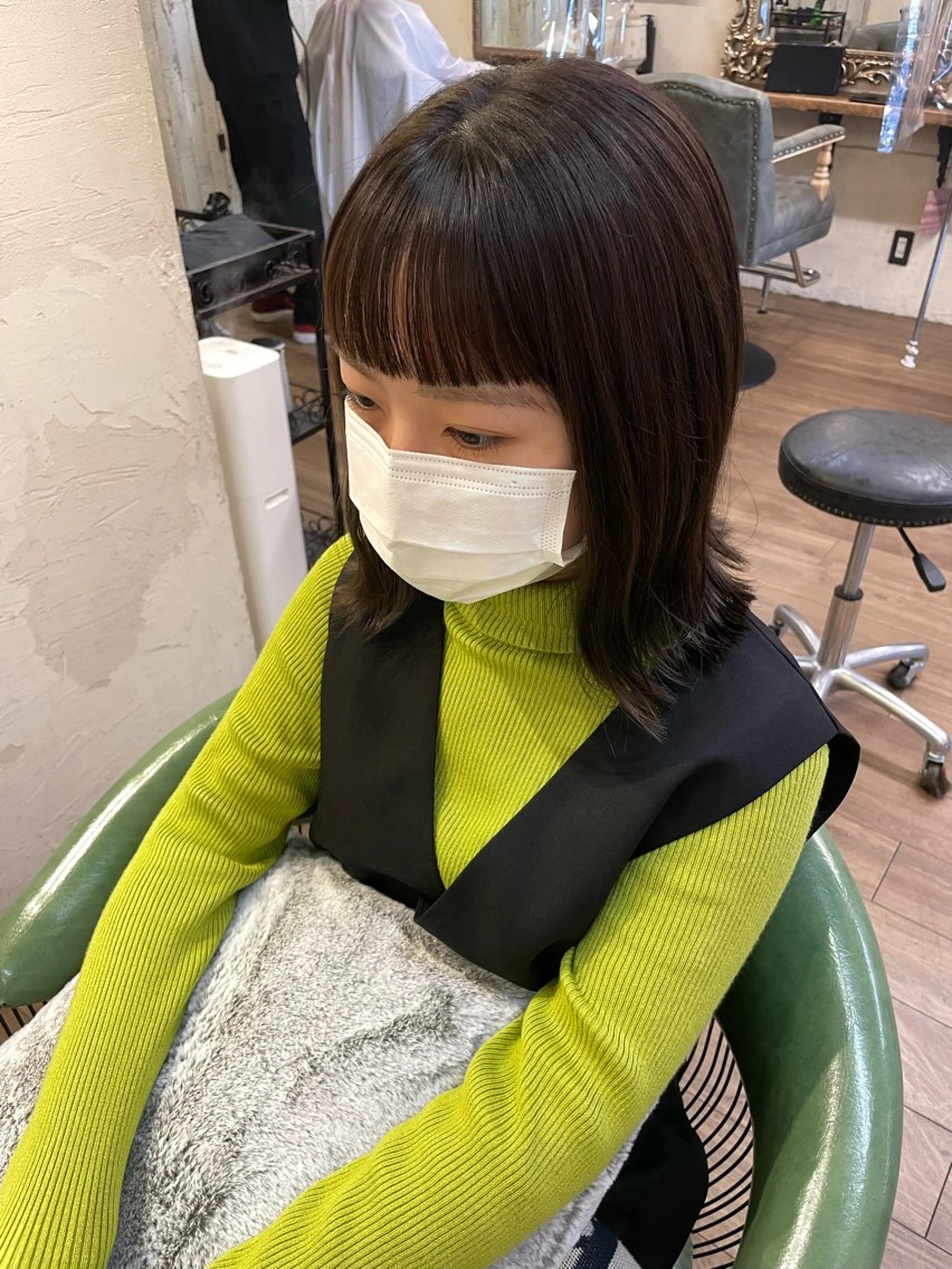 ミディアム ヘアカラー 縮毛矯正 🫧🍋ダブルカラー 🍋mizuhoのヘアスタイル