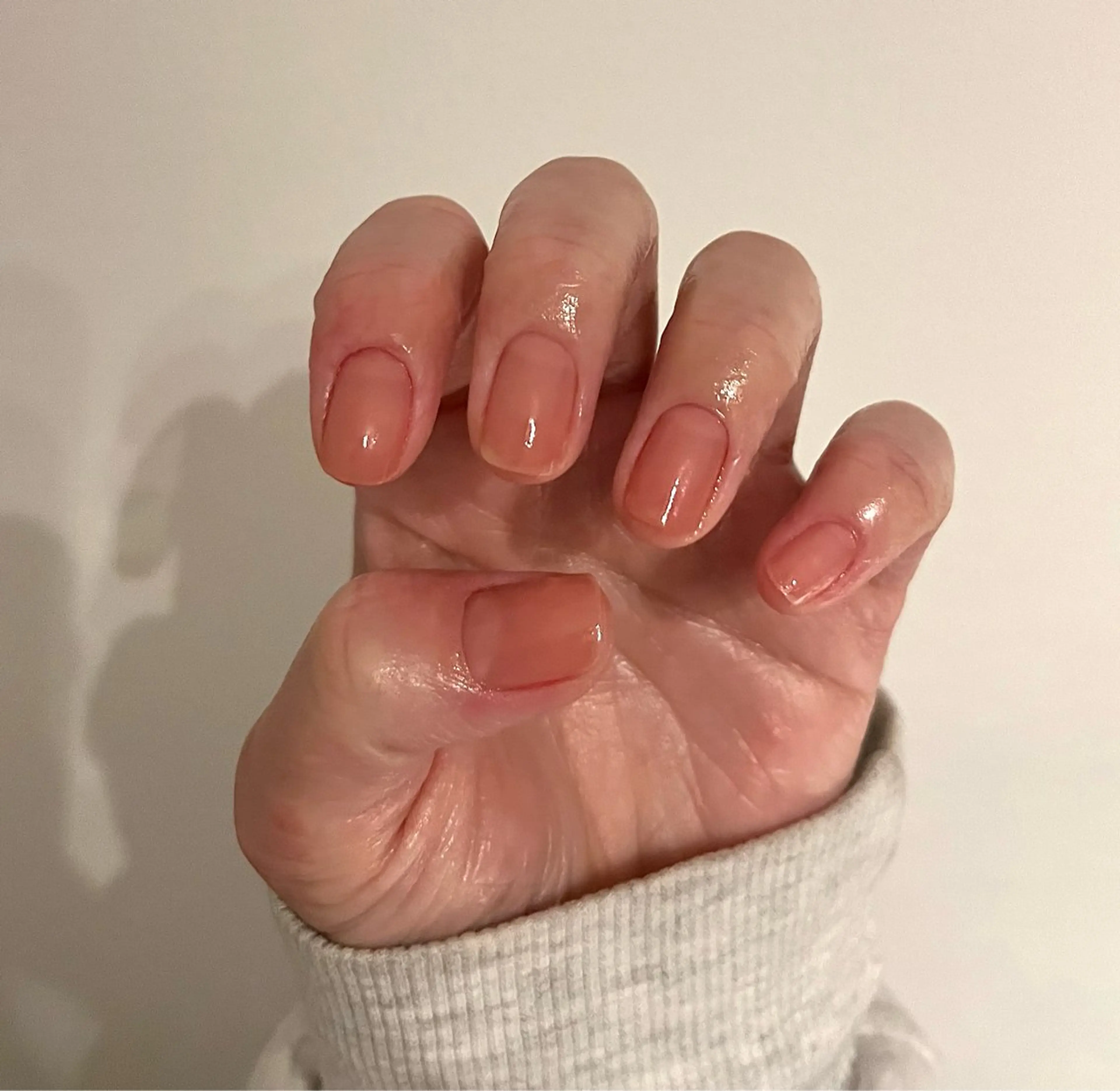 ネイル クリアネイル マットネイル ピンク 自爪とネイルケア専門サロン　プリナチュール所属・吉岡 泉のネイルデザイン