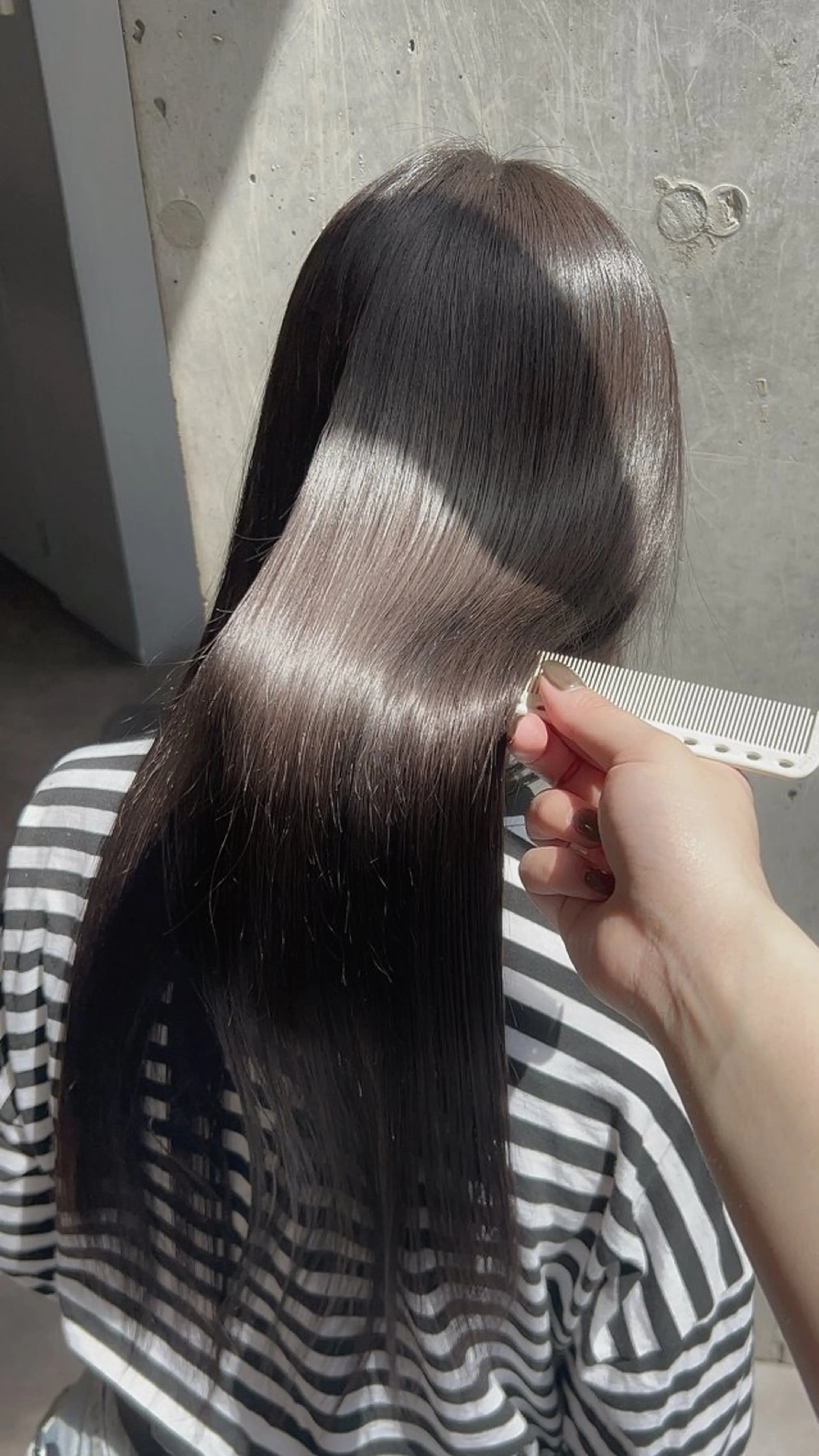 カラー ブラウンカラー 透明感カラー ダークブラウン ヘアカラー トリートメント 葉月/ボブ/ 透明感カラー／中目黒のヘアスタイル