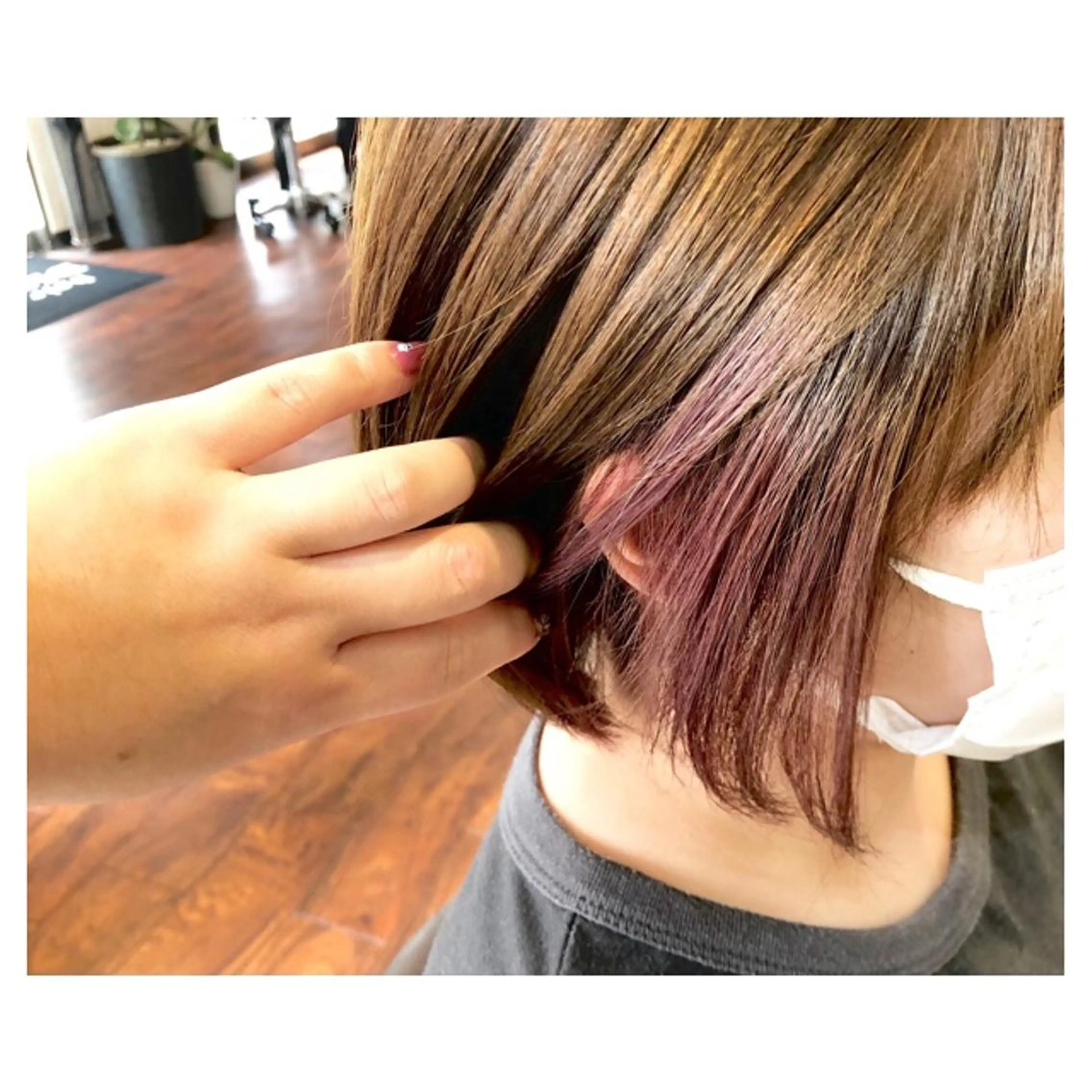 ショート カラー エドルカラー インナーカラー ピンクカラー 玉田 夕貴のヘアスタイル