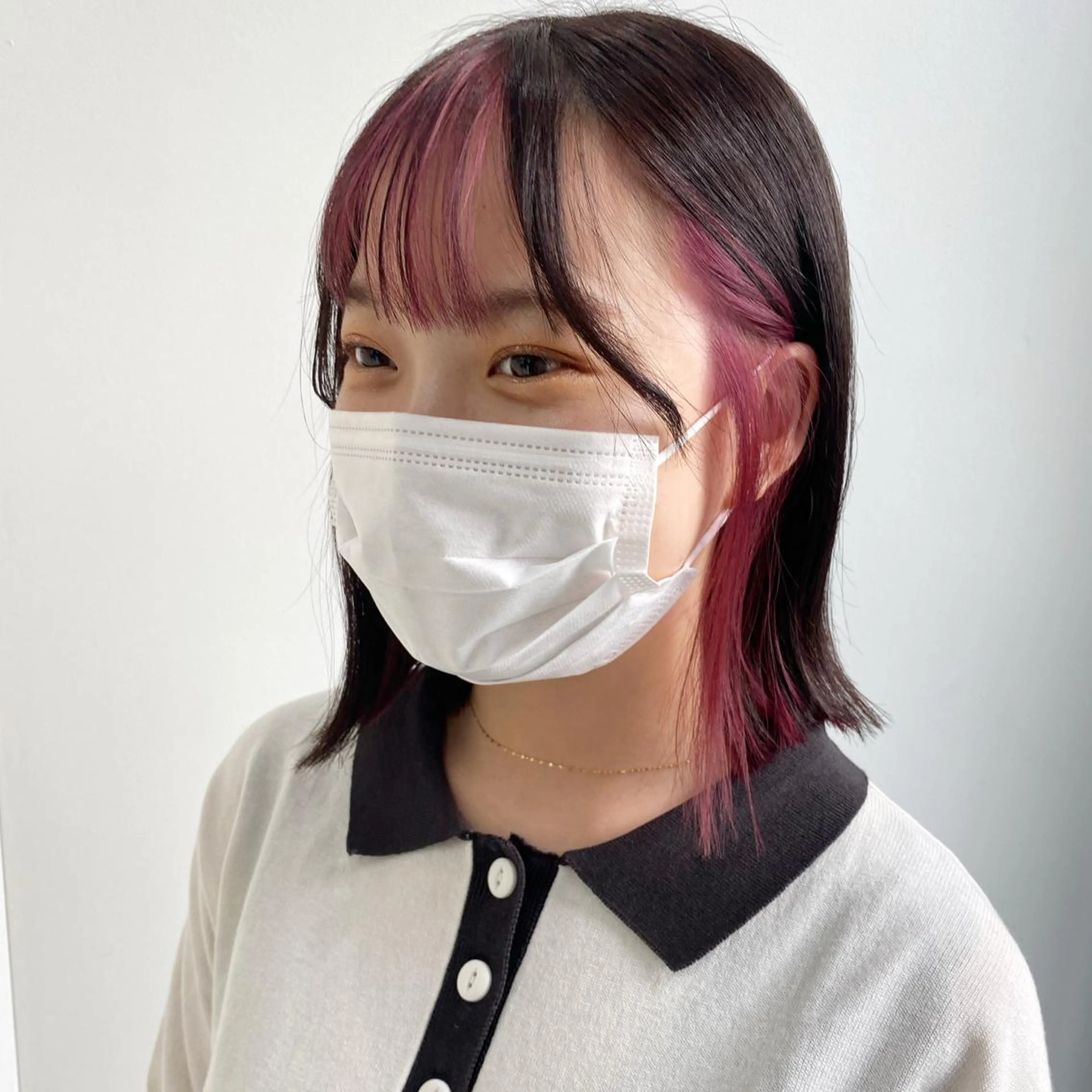 ミディアム カラー カット ヘアカラー 韓国風レイヤーカット 🍒サンジキ アカリのヘアスタイル