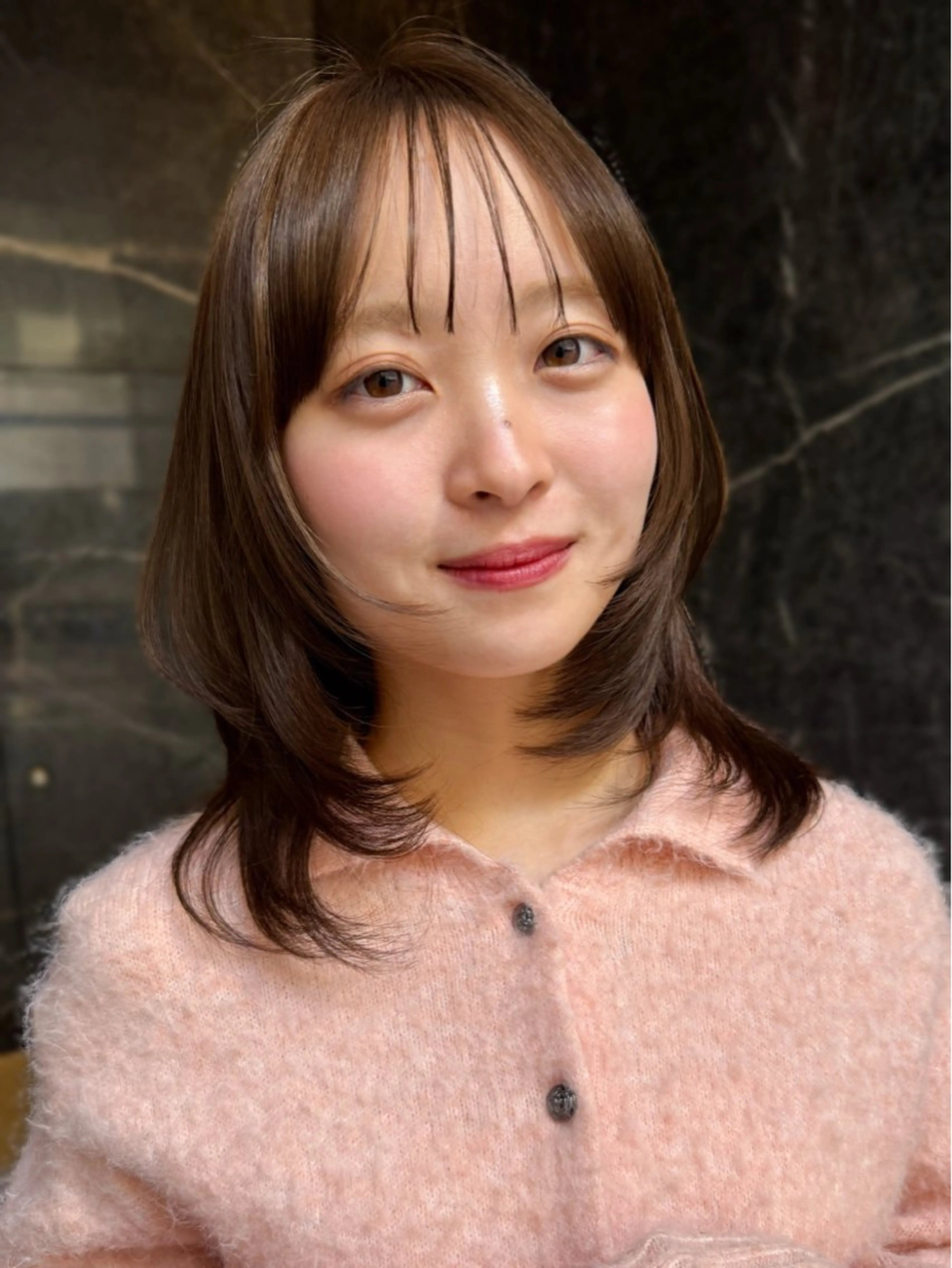 ミディアム カット ヘアカラー トリートメント 艶髪／レイヤー／ 透明感🎀／MARIのヘアスタイル